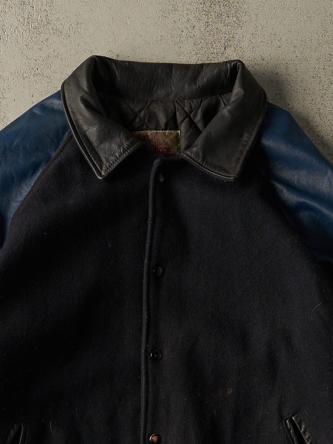Vintage 80s Navy Blue Can-am Trucks Varsity Jacket (XXL) - Image 3