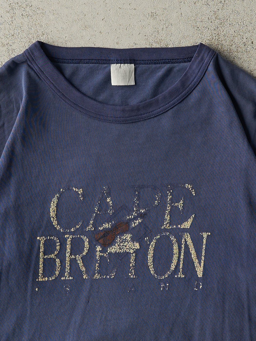 Vintage 90s Navy Blue Cape Breton Tee (M) - Image 2
