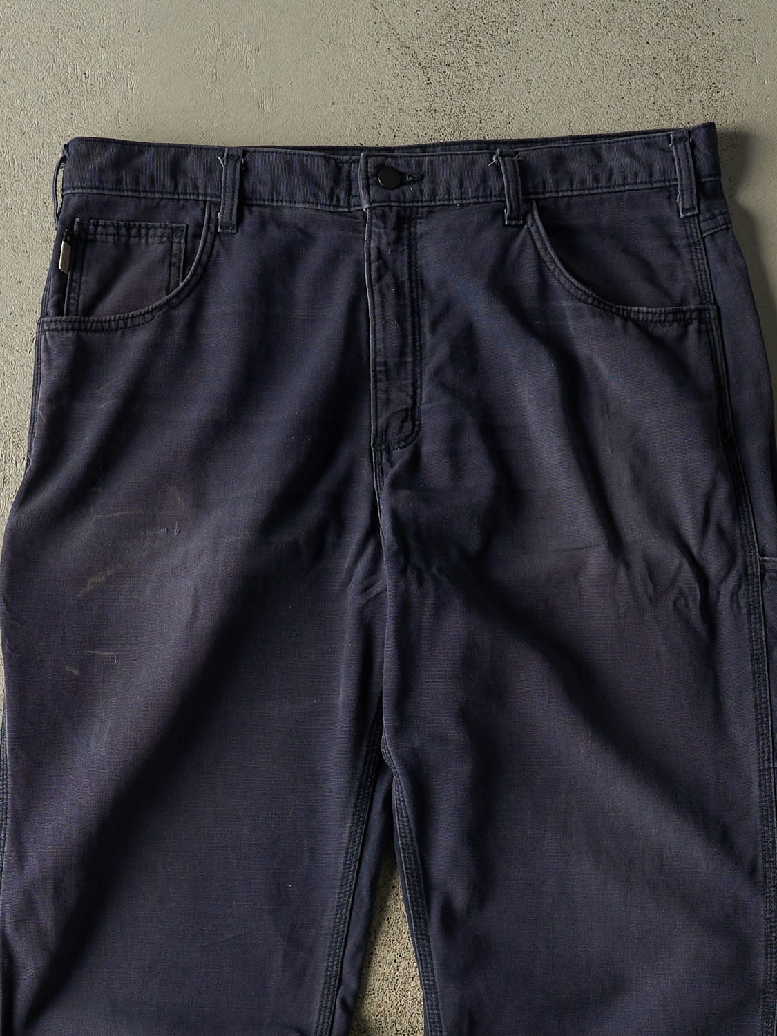 Vintage Y2K Navy Blue Carhartt Fire Resistant Work Pants (38x29.5) - Image 3