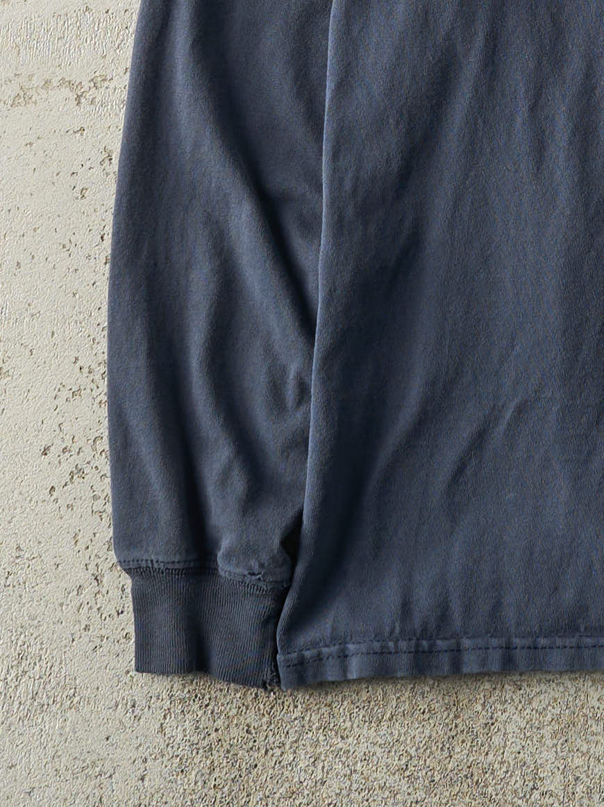 Vintage 90s Navy Blue Carhartt Pocket Long Sleeve (M) - Image 3