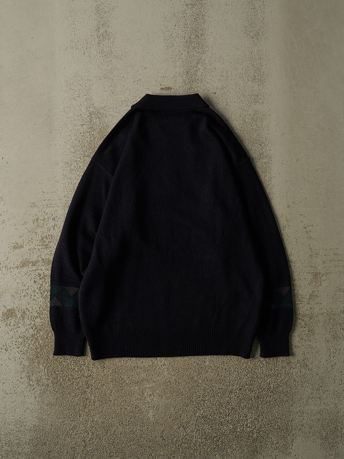 Vintage 90s Navy Blue Cartelo Quarter Zip Knit (M/L) - Image 2