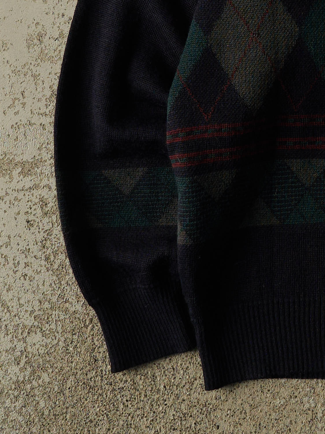 Vintage 90s Navy Blue Cartelo Quarter Zip Knit (M/L) - Image 4