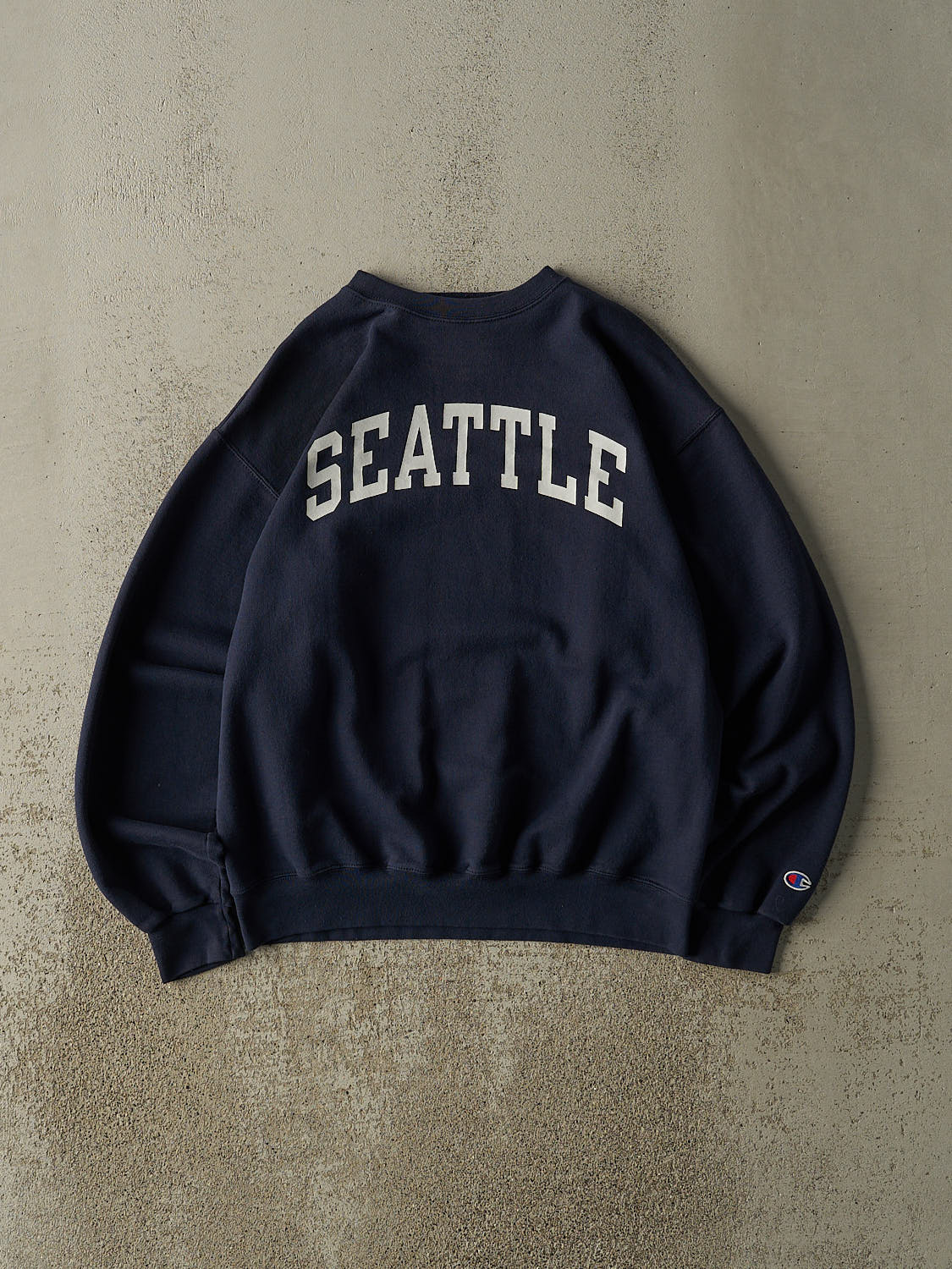 Vintage 90s Navy Blue Champion Seattle Crewneck (S/M)