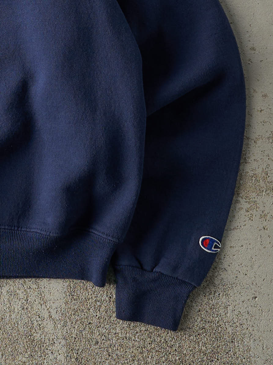 Vintage 90s Navy Blue Champions Crewneck (M) - Image 3
