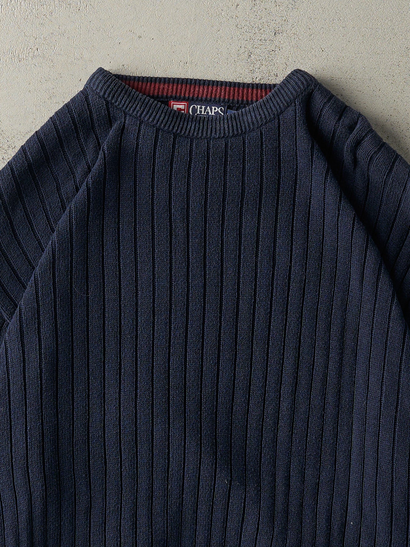 Vintage 90s Navy Blue Chaps Ralph Lauren Knit Pullover (XL/XXL) - Image 2