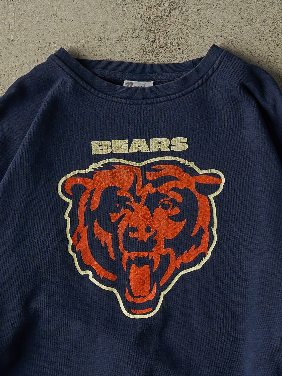 Vintage 90s Navy Blue Chicago Bears Crewneck (XL) - Image 2