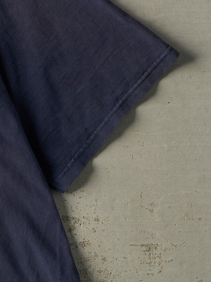 Vintage 90s Navy Blue Embroidered Fila Tee (XXL) - Image 3