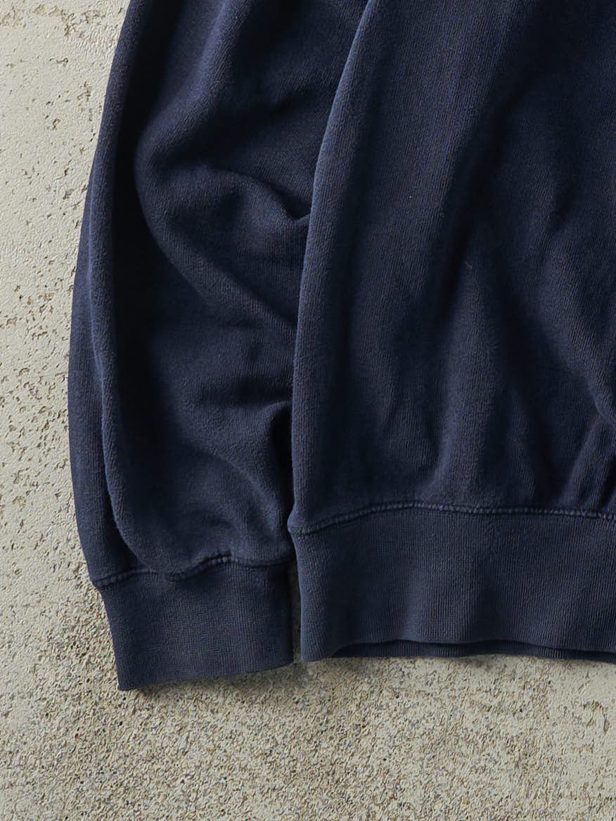 Vintage 90s Navy Blue Embroidered Levi's Crewneck (L) - Image 4