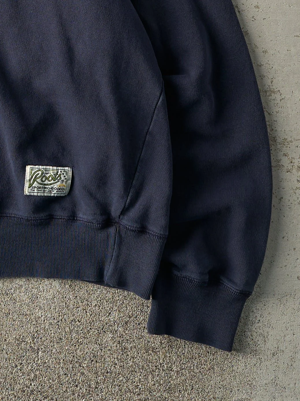 Vintage 90s Navy Blue Embroidered Roots Canada Boxy Crewneck (M/L) - Image 3
