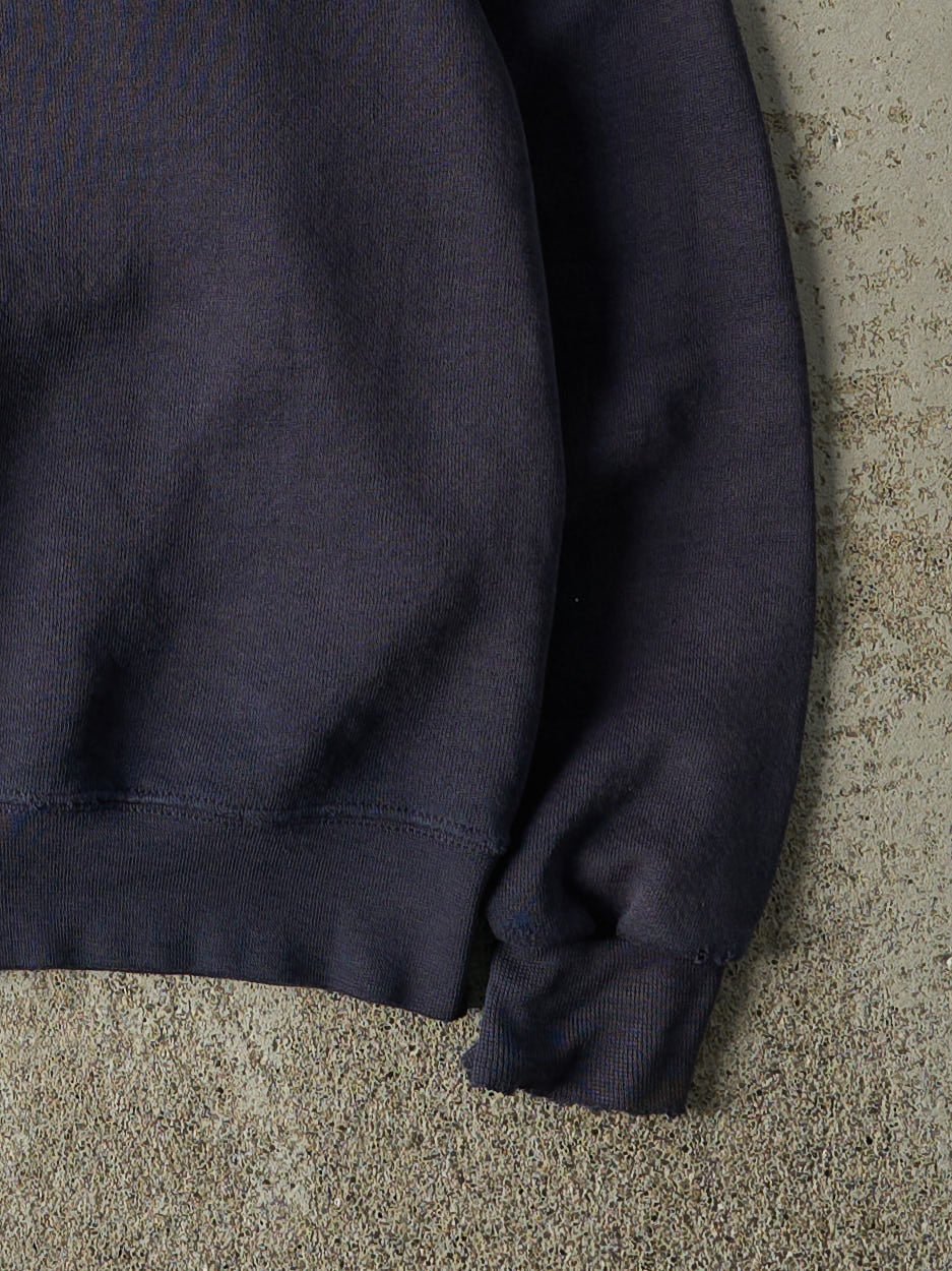Vintage 90s Navy Blue Embroidered St. Louis Rams Crewneck (M) - Image 3