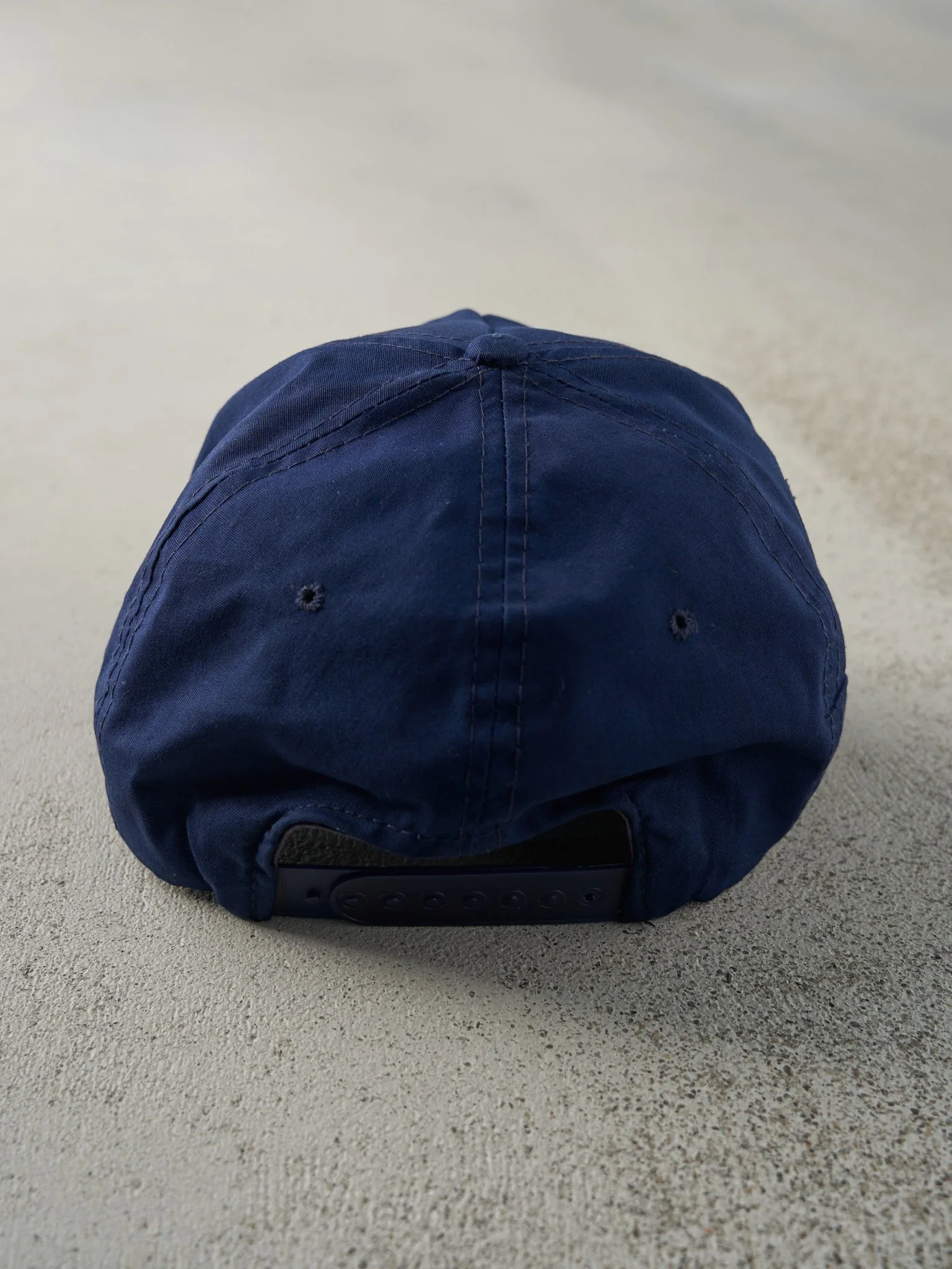Vintage 90s Navy Blue Embroidered Woodbine Pontiac Buick GMC Snapback Hat - Image 3