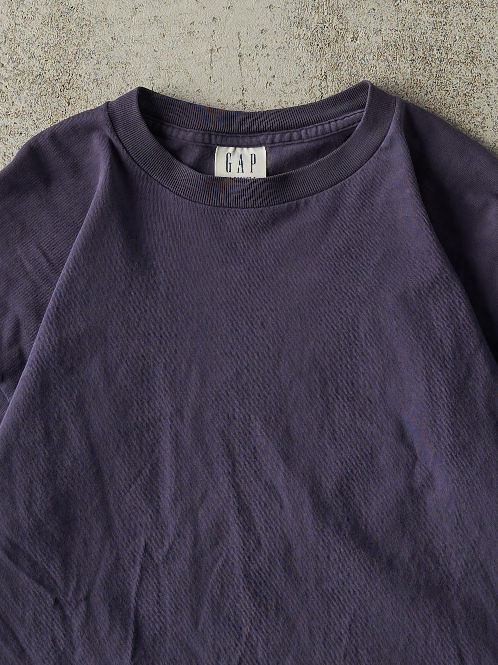 Vintage 90s Navy Blue Gap Blank Single Stitch Tee (S/M) - Image 2