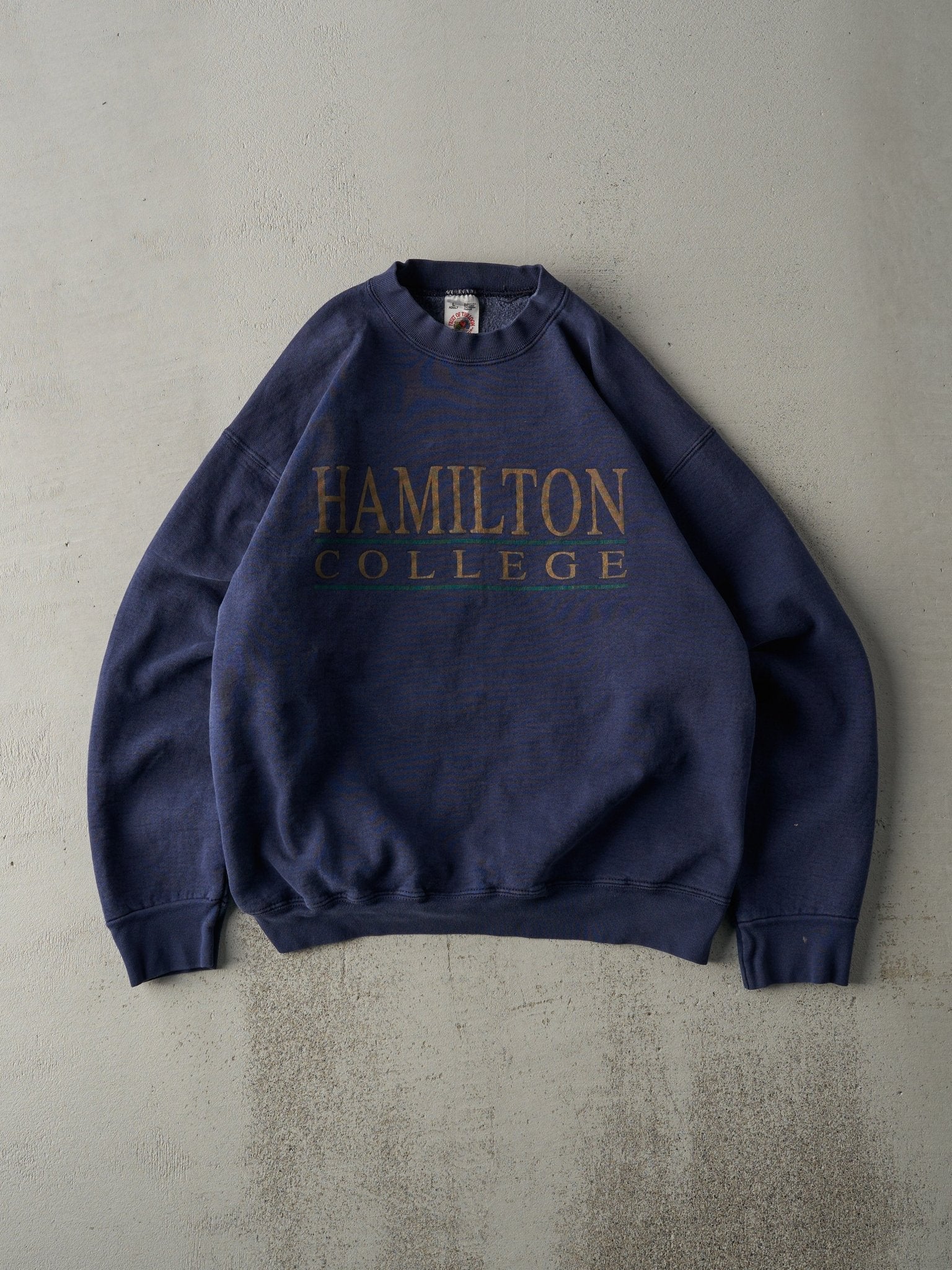Vintage 90s Navy Blue Hamilton College Crewneck (M)