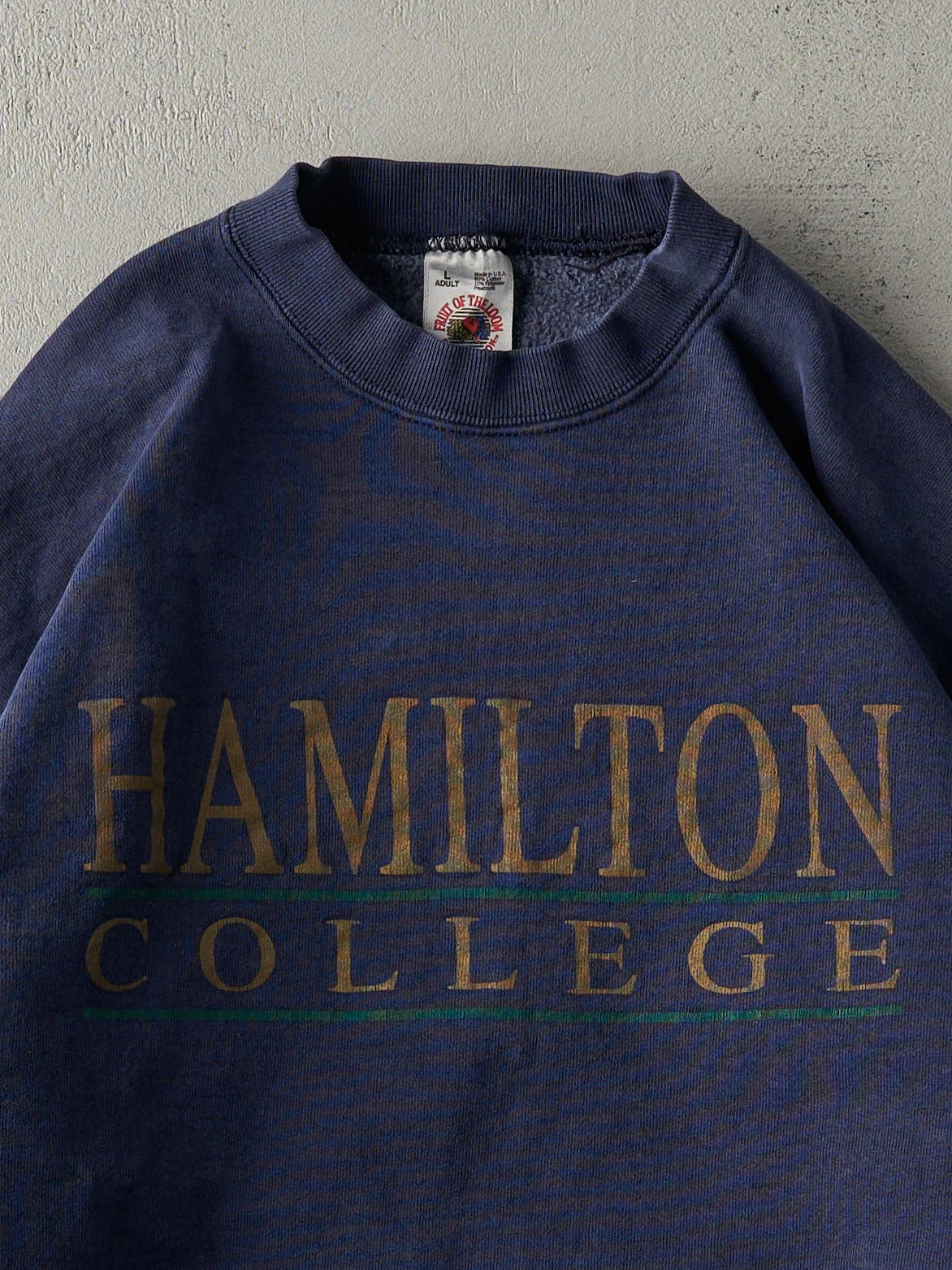 Vintage 90s Navy Blue Hamilton College Crewneck (M) - Image 2