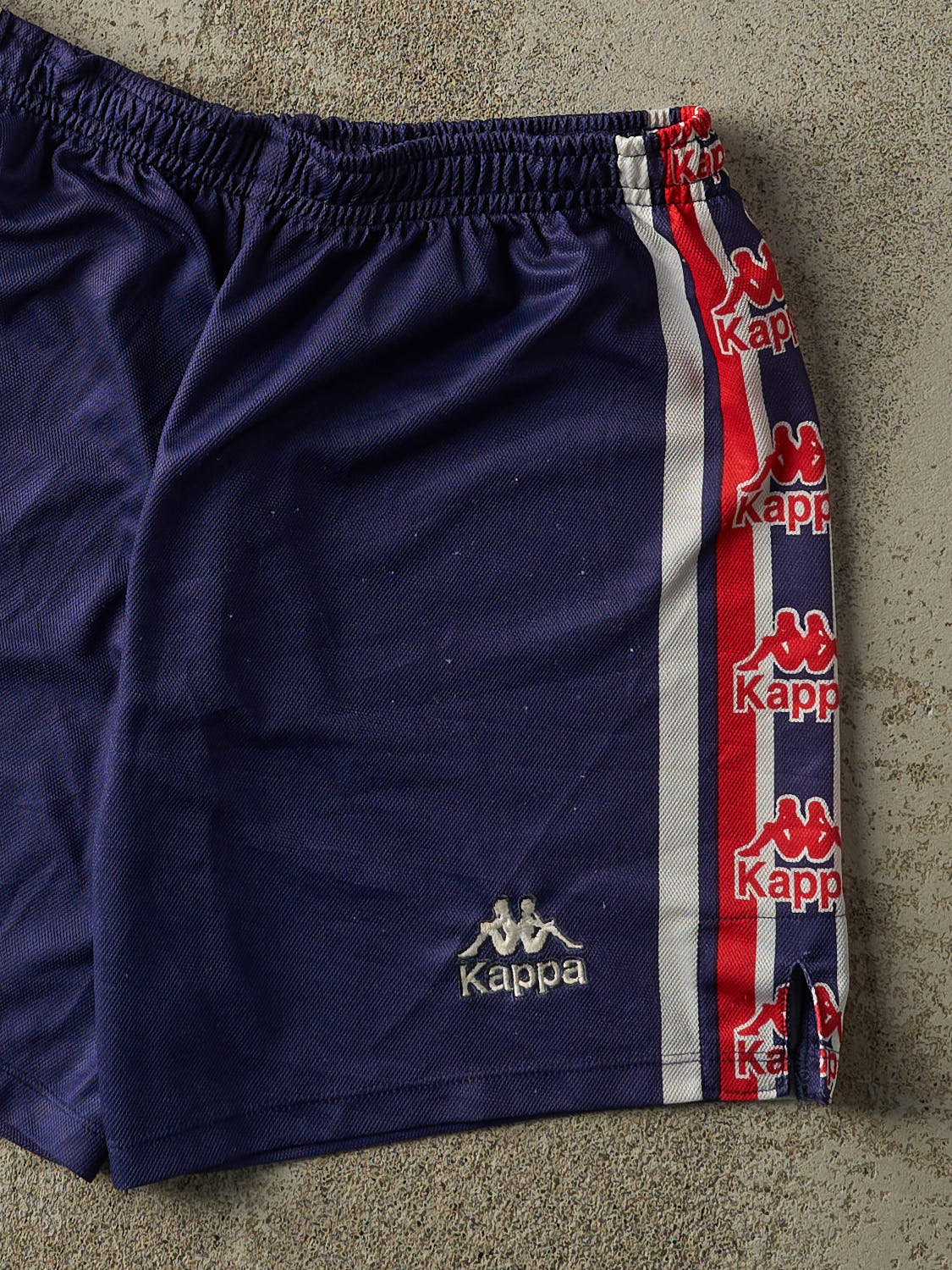 Vintage 90s Navy Blue Kappa Track Shorts (28x4) - Image 3