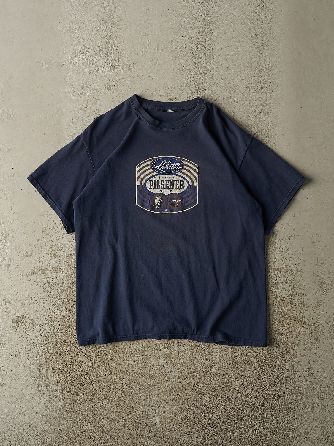 Vintage 90s Navy Blue Labatt Pilsner Tee (L)