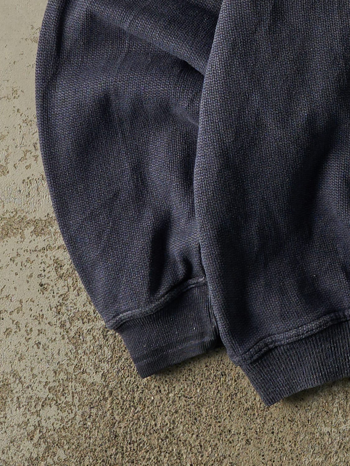 Vintage 90s Navy Blue Marquette University Textured Crewneck (L) - Image 3