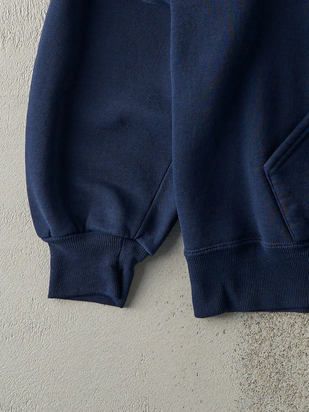 Vintage 90s Navy Blue Michigan University Russell Athletic Boxy Hoodie (L) - Image 3