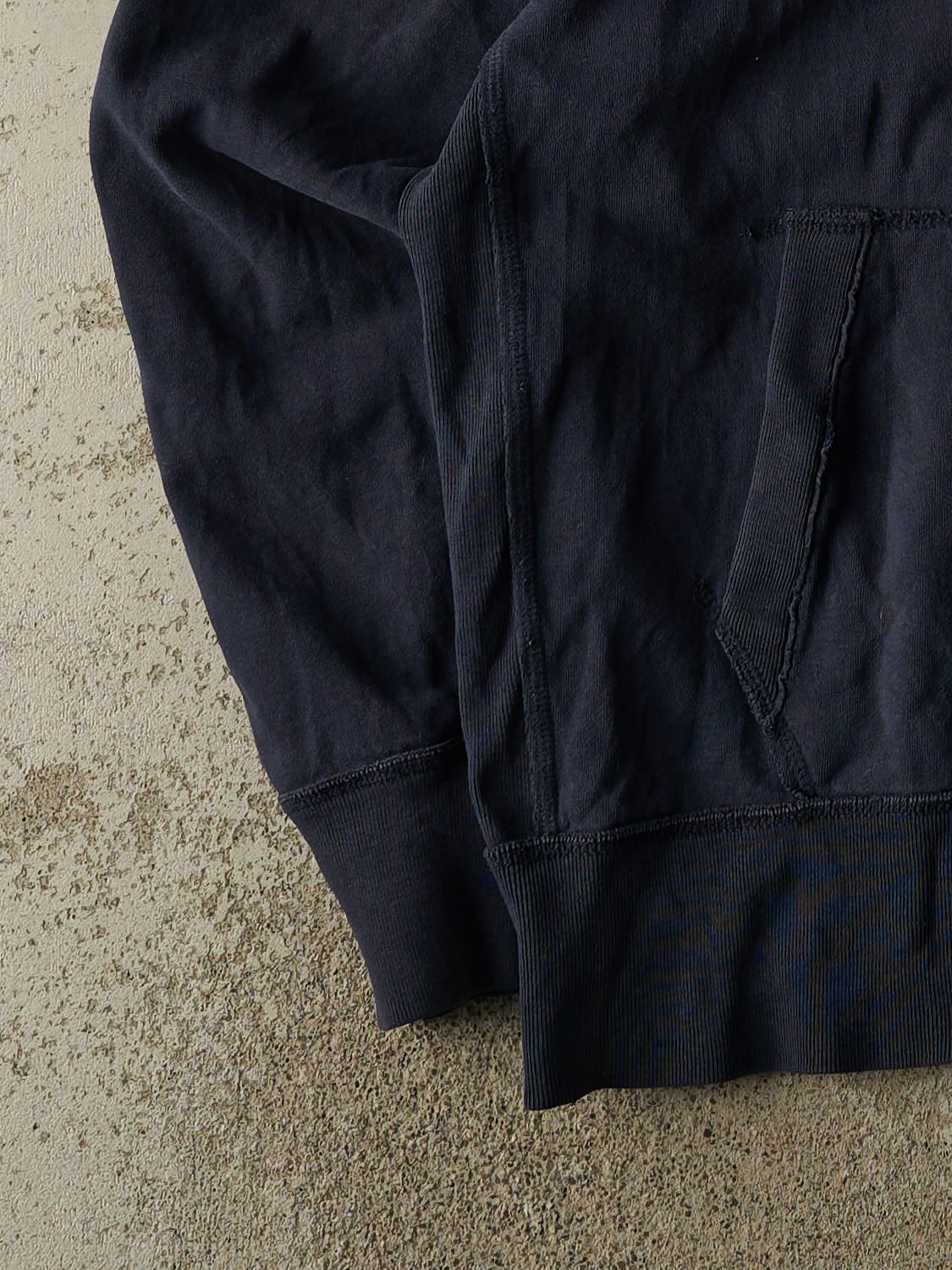Vintage 90s Navy Blue Michigan Wolverines Zip Up Hoodie (XL/XXL) - Image 3