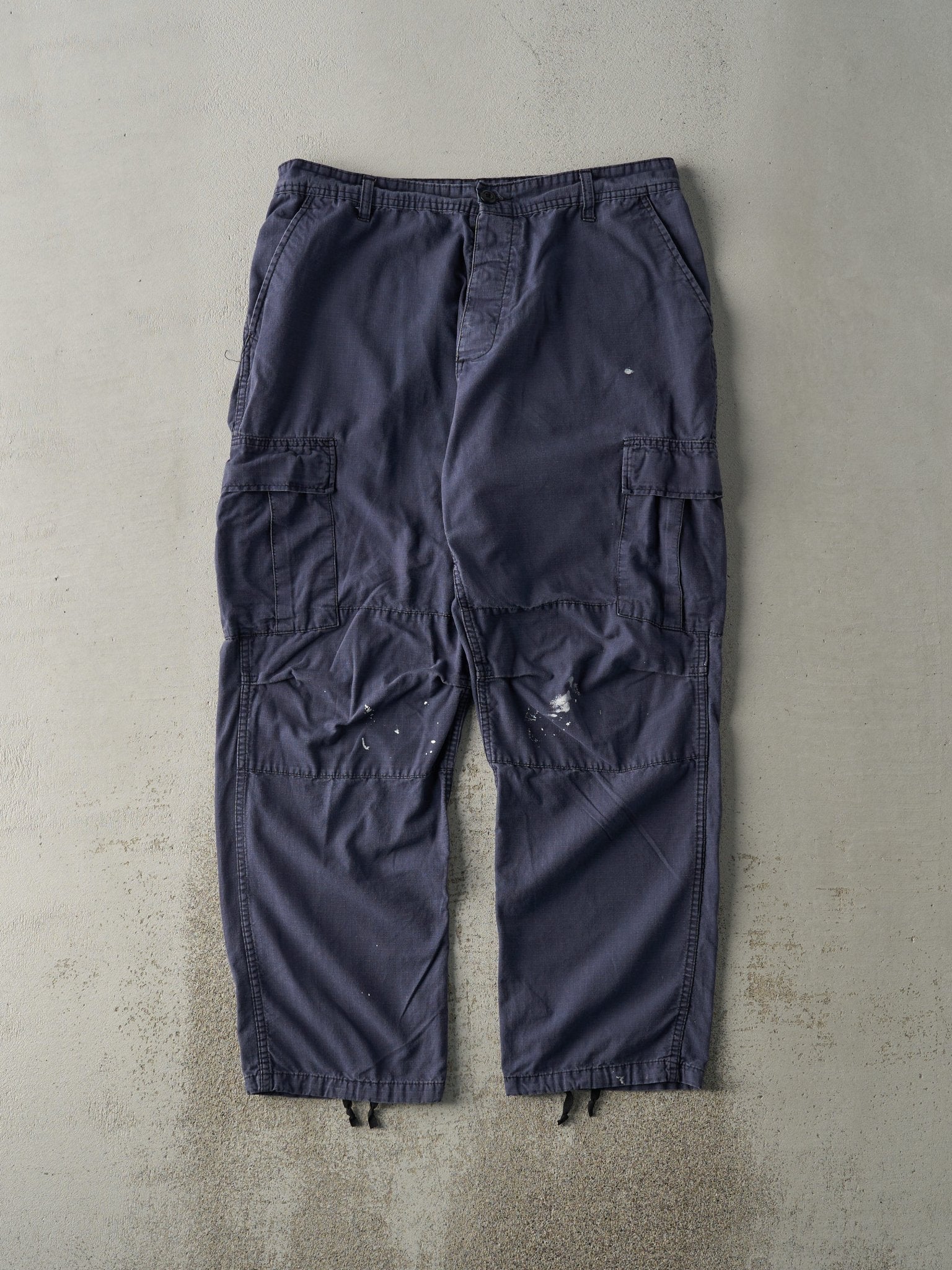 Vintage 90s Navy Blue Military Cargo Pants (35.5x30)