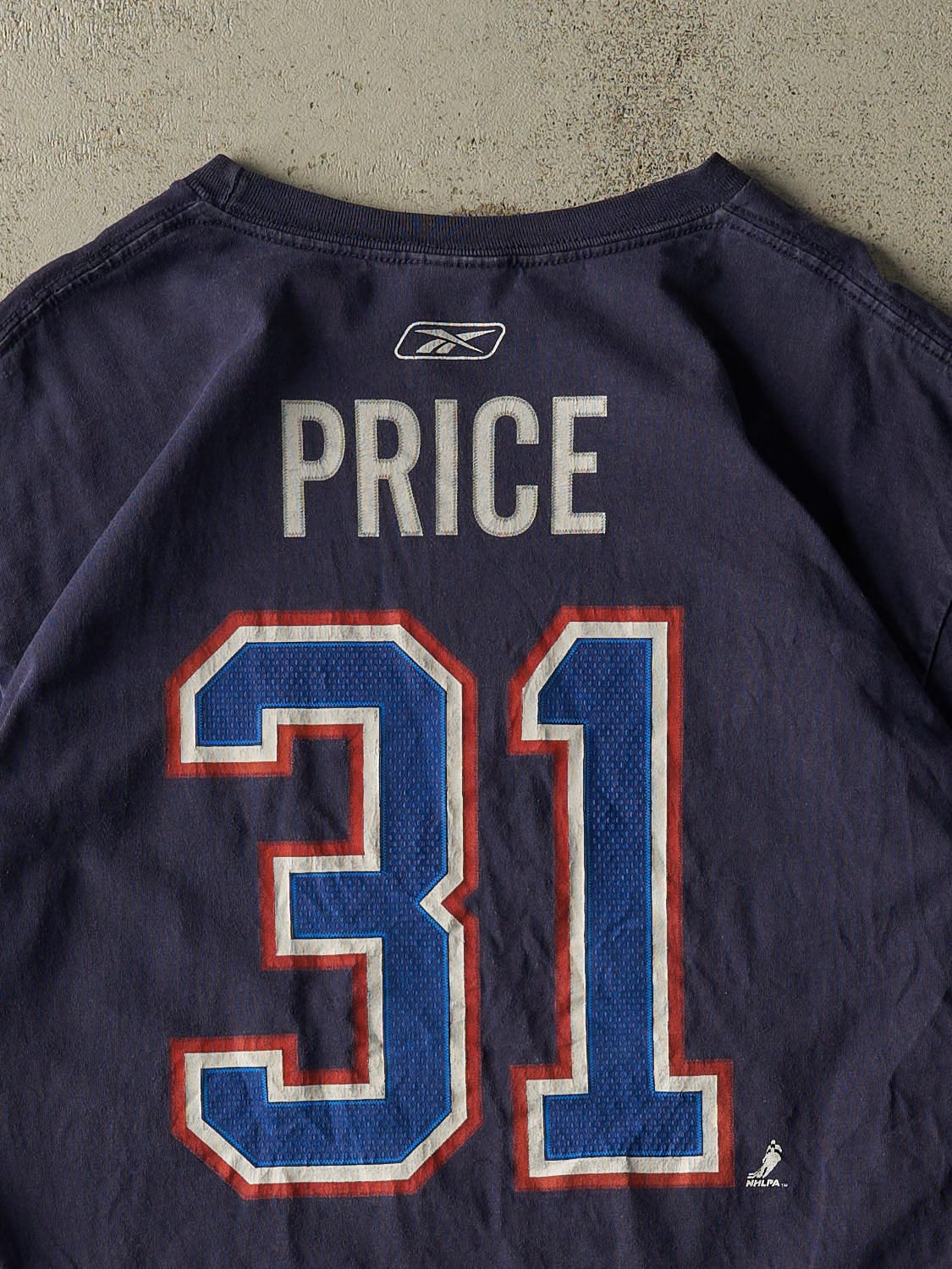 Vintage Y2K Navy Blue Montreal Canadians #31 Carey Price Tee (XL) - Image 4