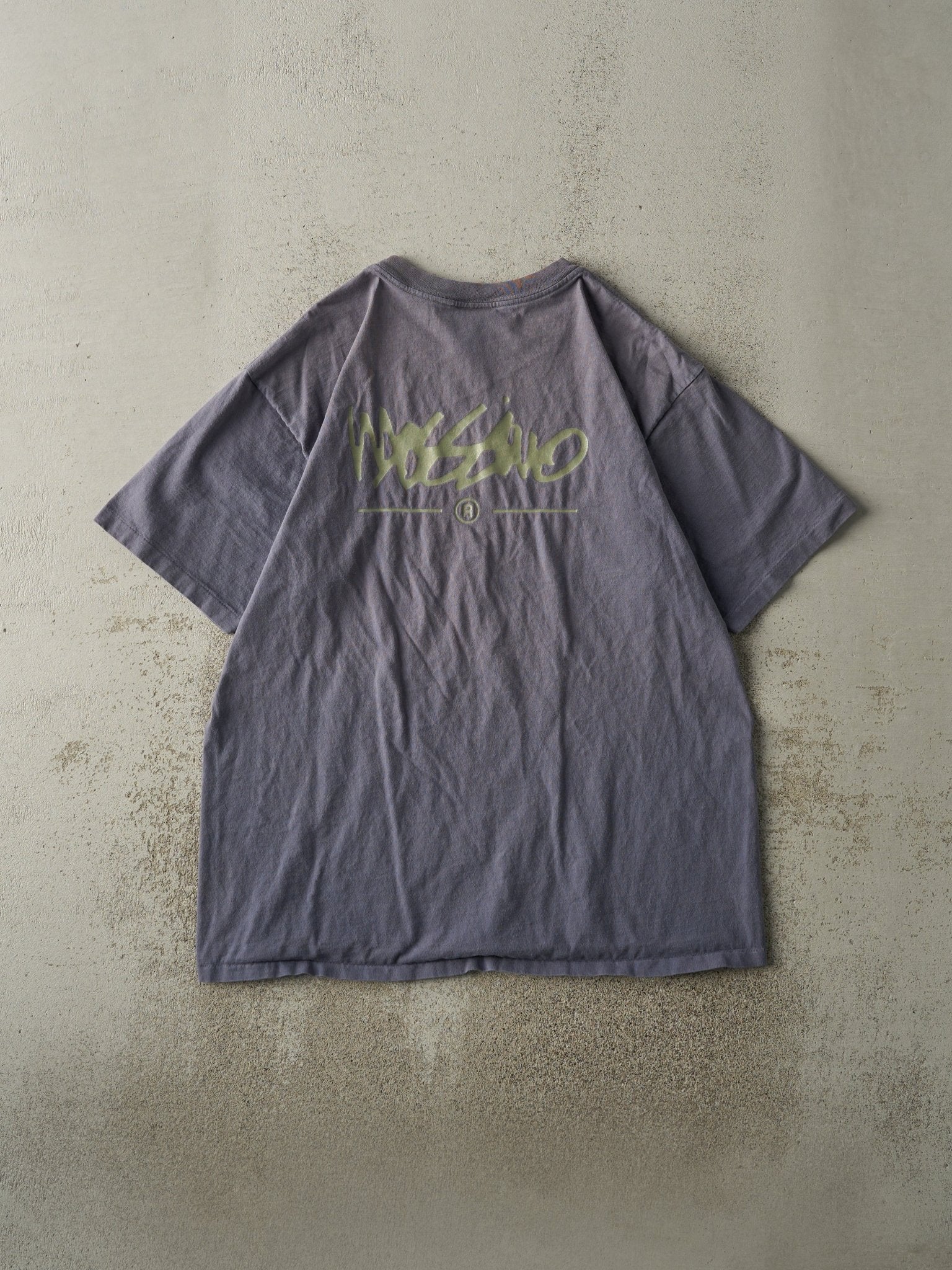 Vintage 90s Navy Blue Mossimo Single Stitch Tee (L) - Image 2