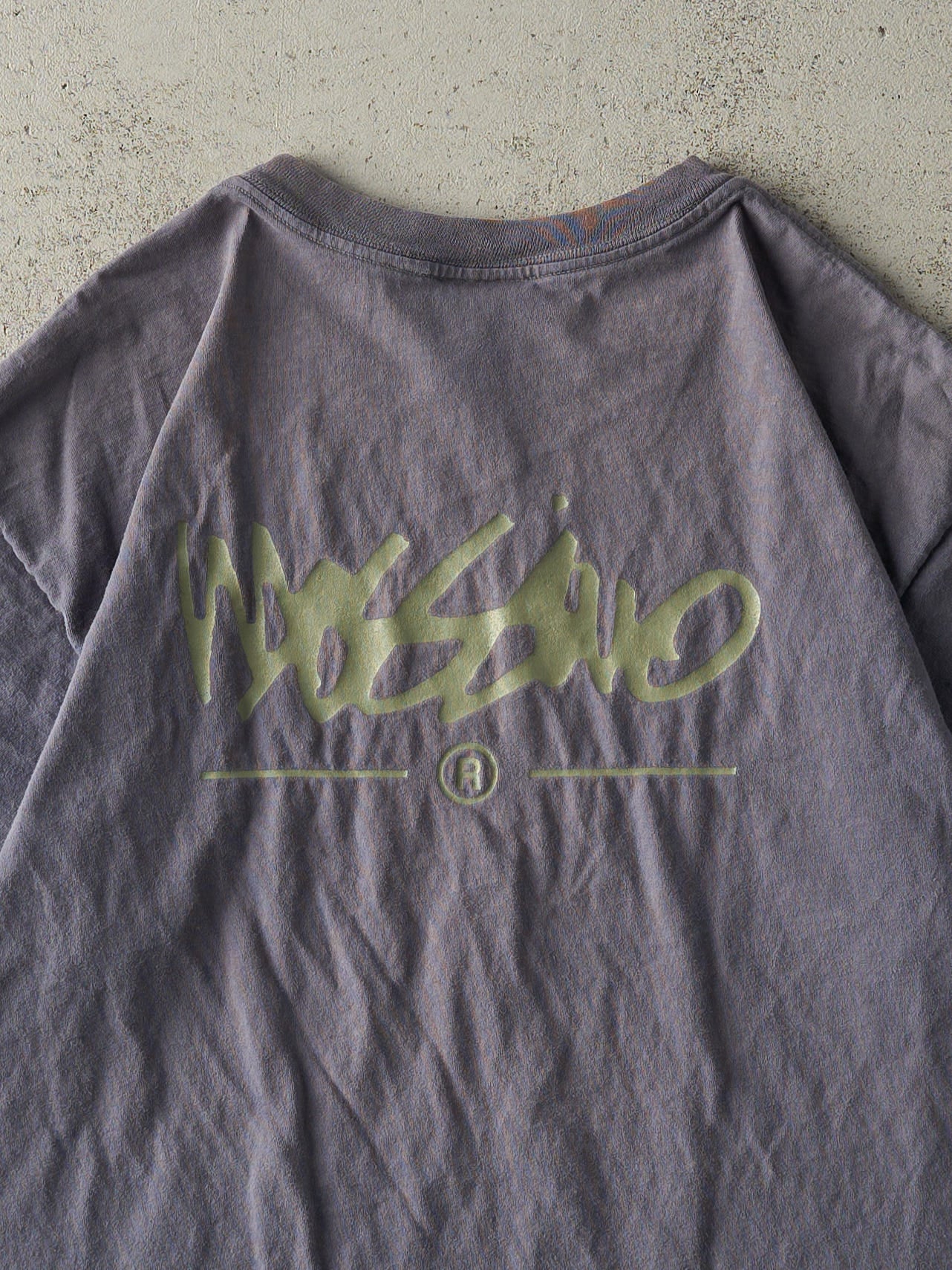 Vintage 90s Navy Blue Mossimo Single Stitch Tee (L) - Image 4