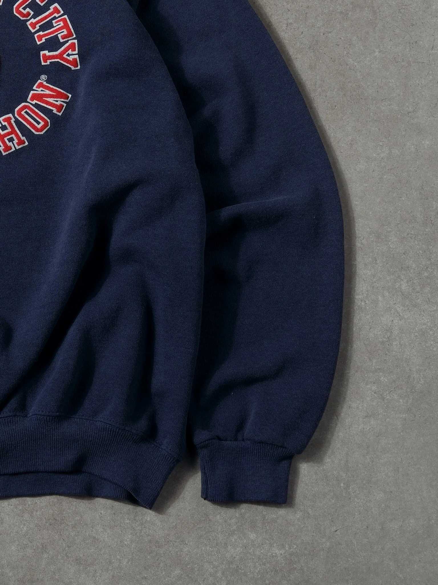Vintage 90s Navy Blue New York City Marathon Crewneck (L) - Image 3