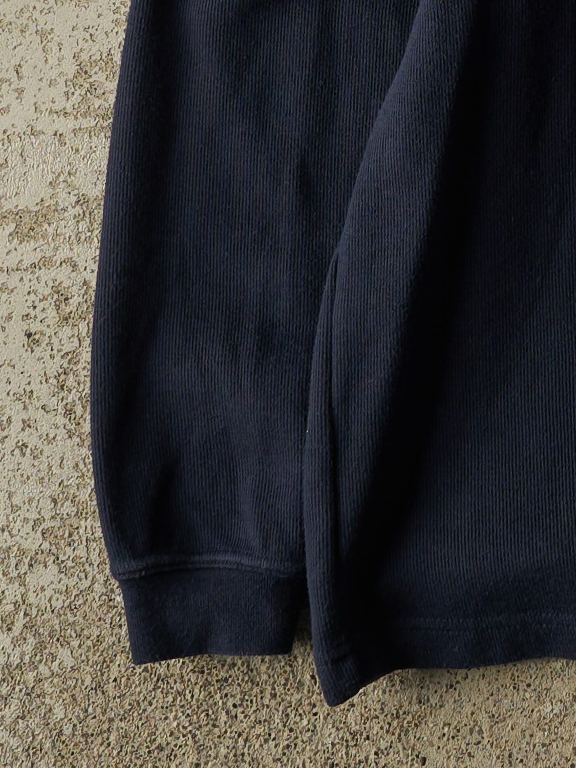 Vintage 90s Navy Blue New York Yankees Thermal Long Sleeve (S/M) - Image 4