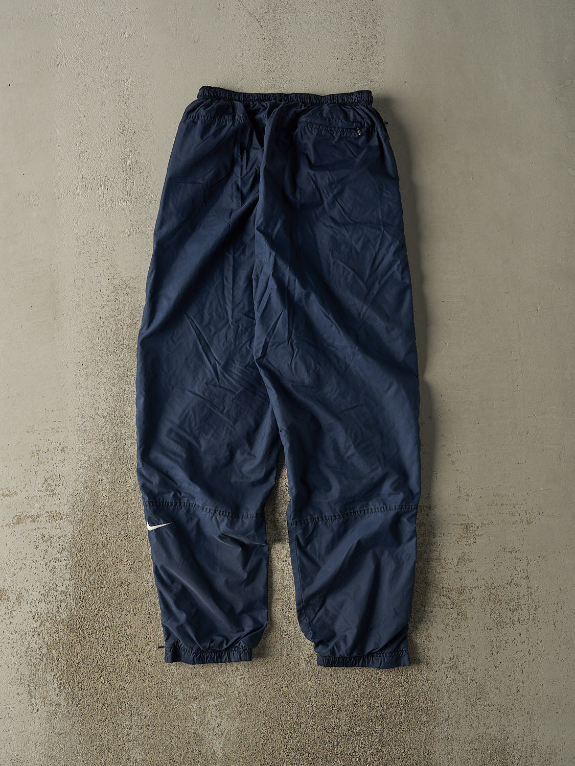 Vintage 90s Navy Blue Nike Embroidered Track Pants (26x31) - Image 2