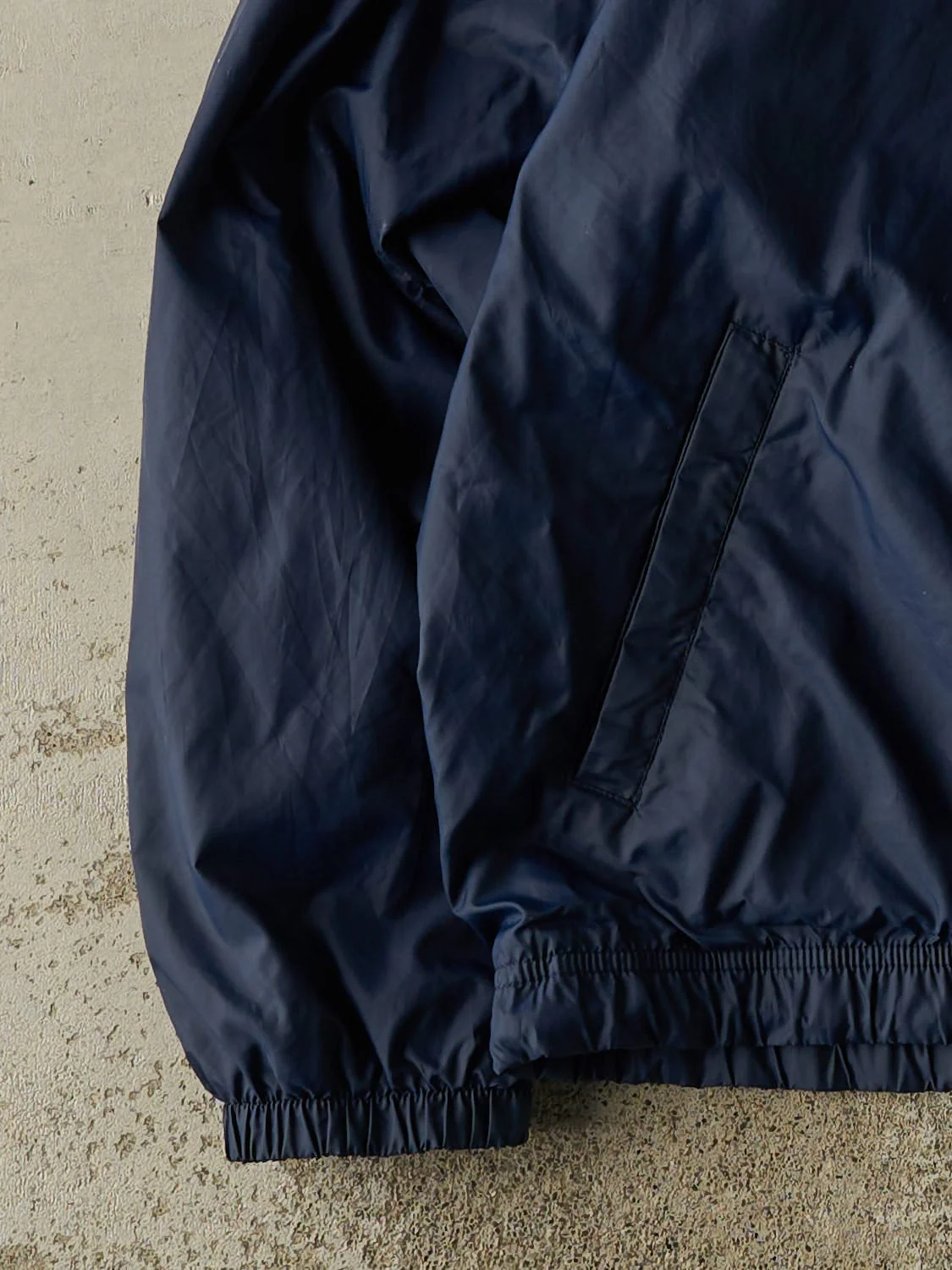 Vintage 90s Navy Blue Nike Embroidered Windbreaker Coach Jacket (S/M) - Image 3
