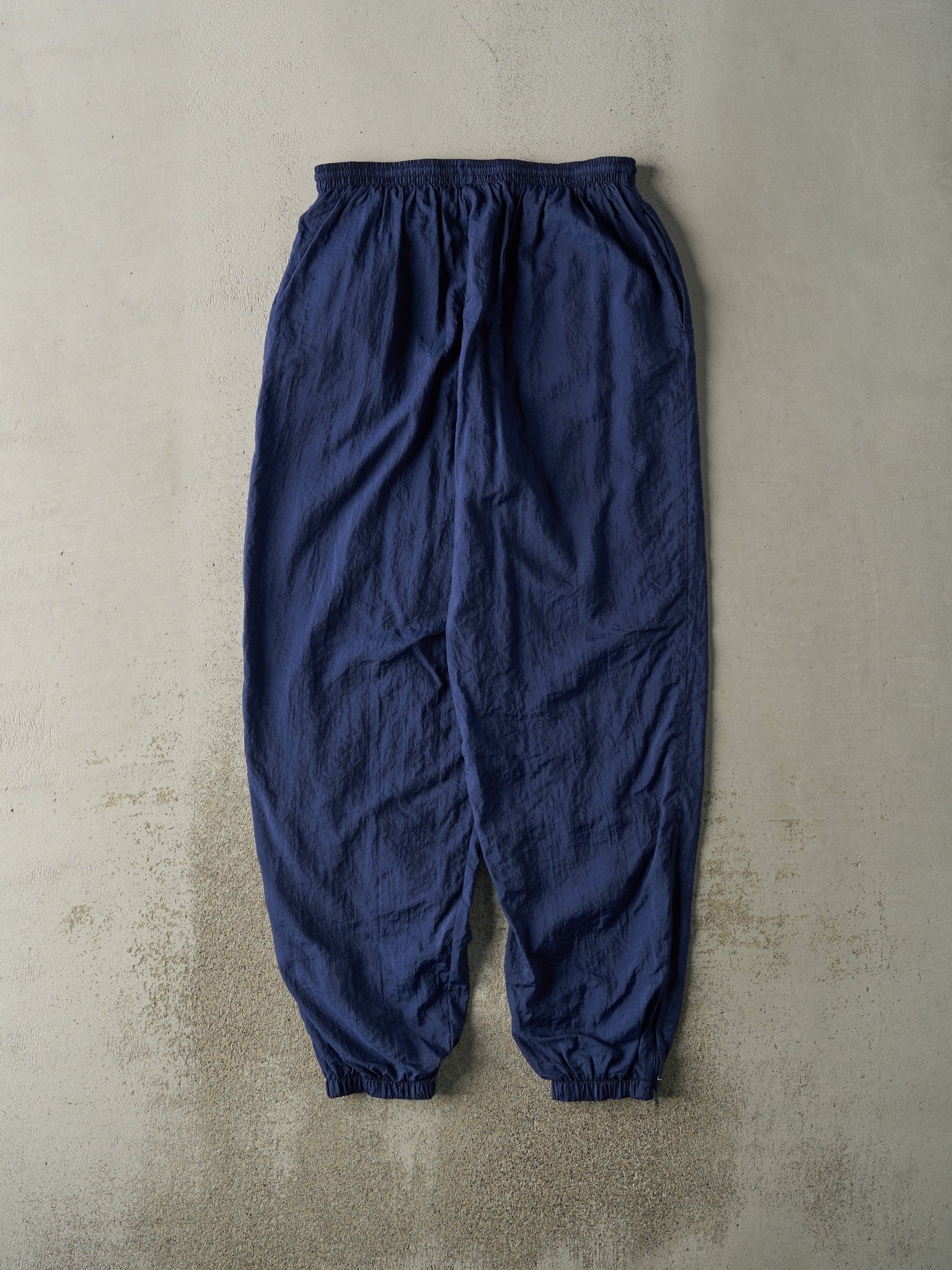 Vintage 90s Navy Blue Nike Windbreaker Pants (31x32.5) - Image 2