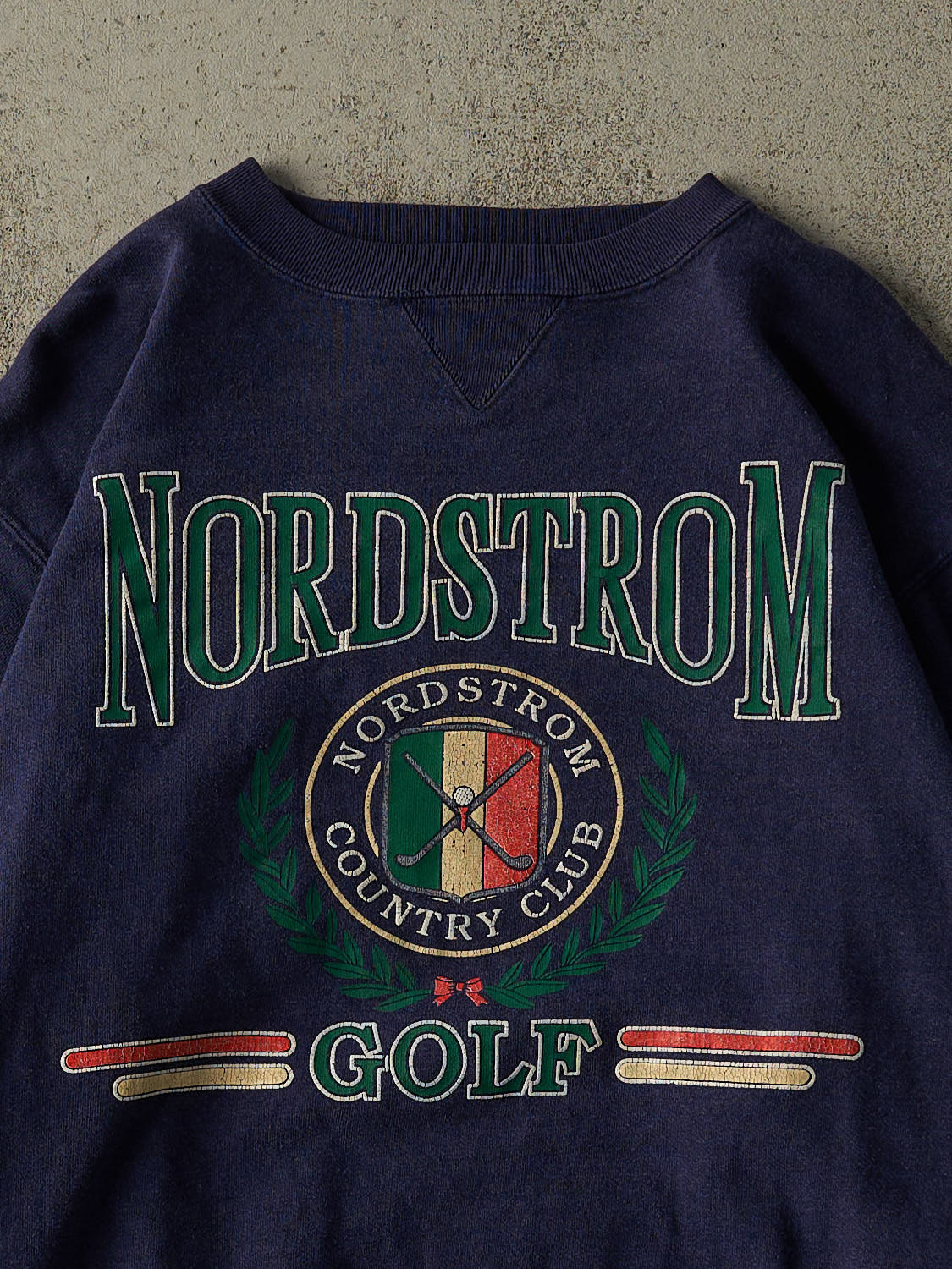Vintage 90s Navy Blue Nordstrom Country Club Golf Boxy Crewneck (M/L) - Image 2