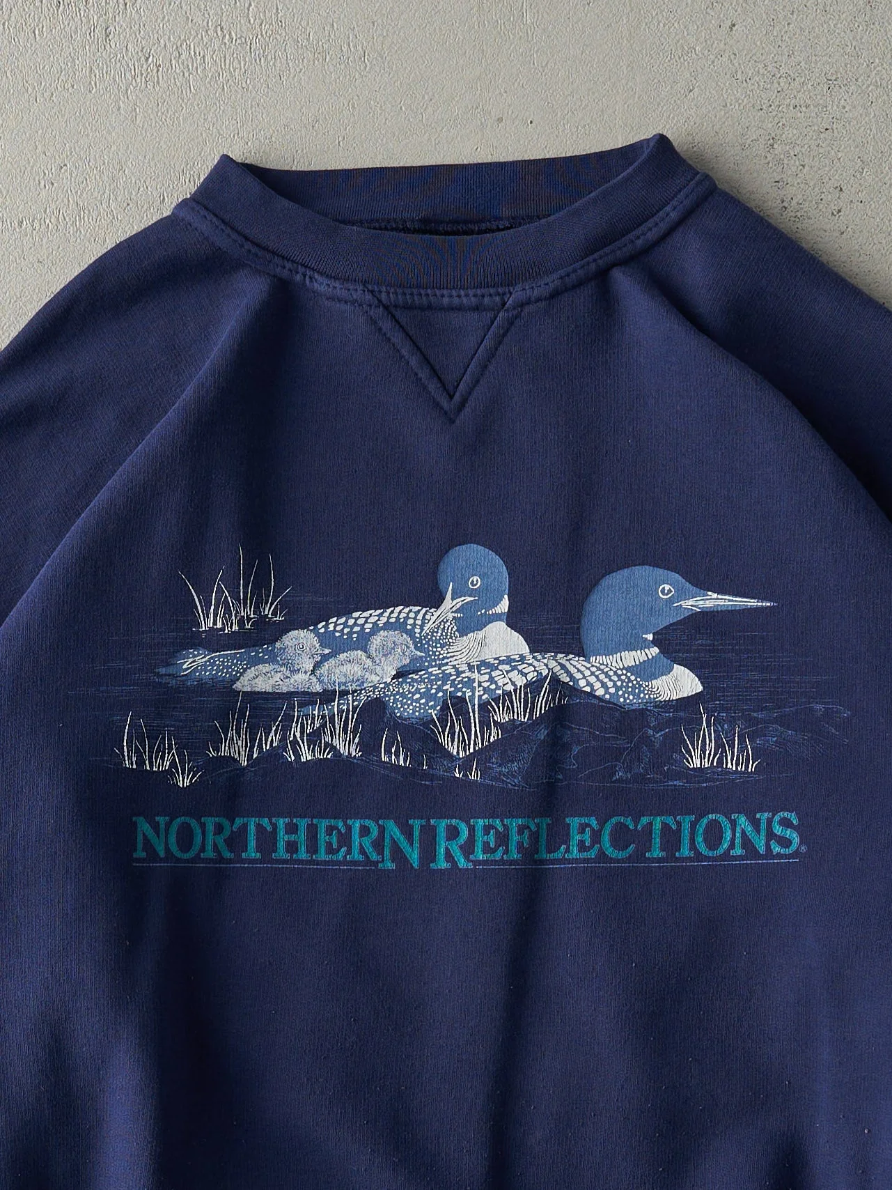 Vintage 90s Navy Blue Northern Reflections Boxy Crewneck (L) - Image 2