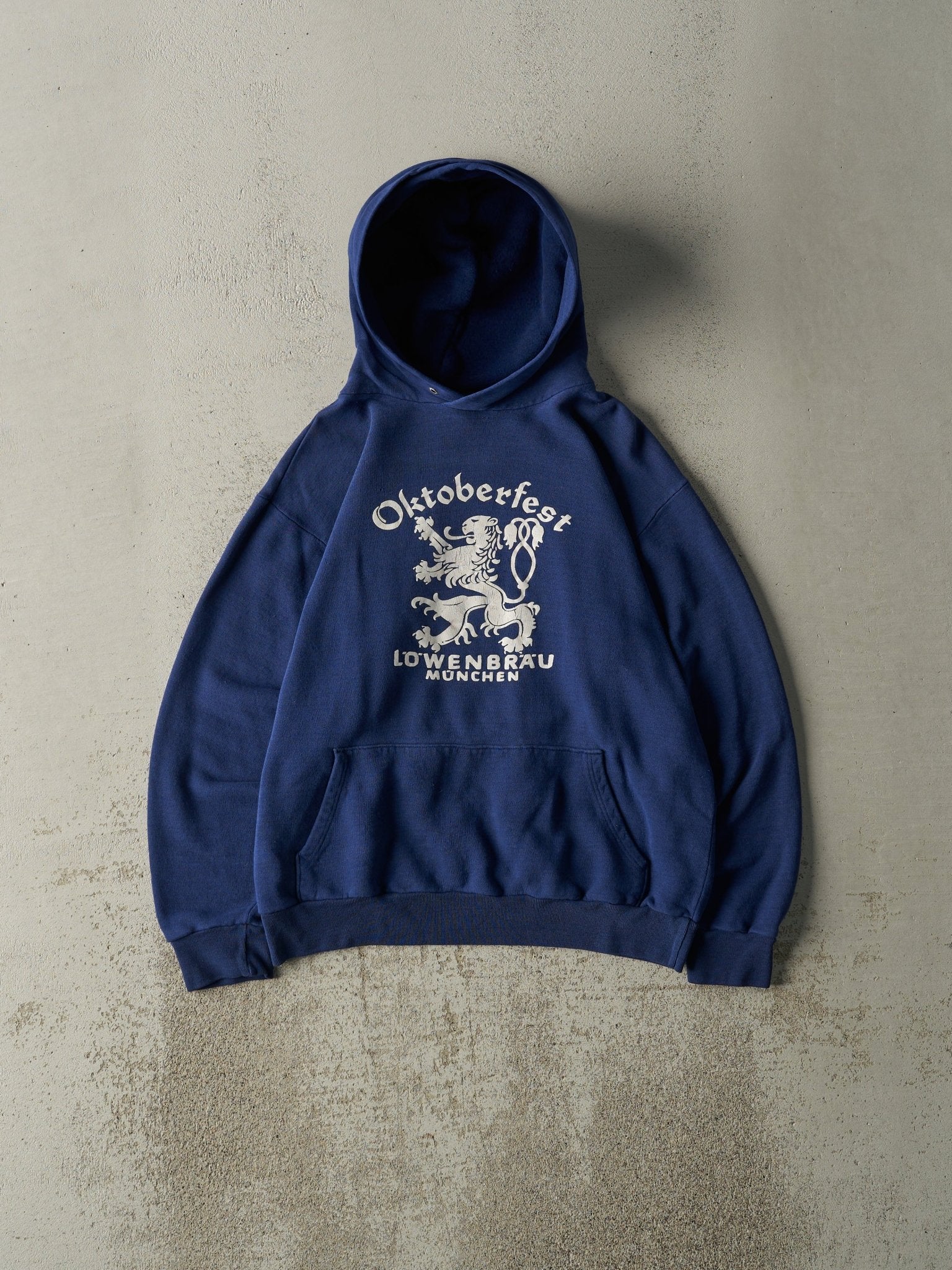 Vintage 90s Navy Blue Oktoberfest Hoodie (M)