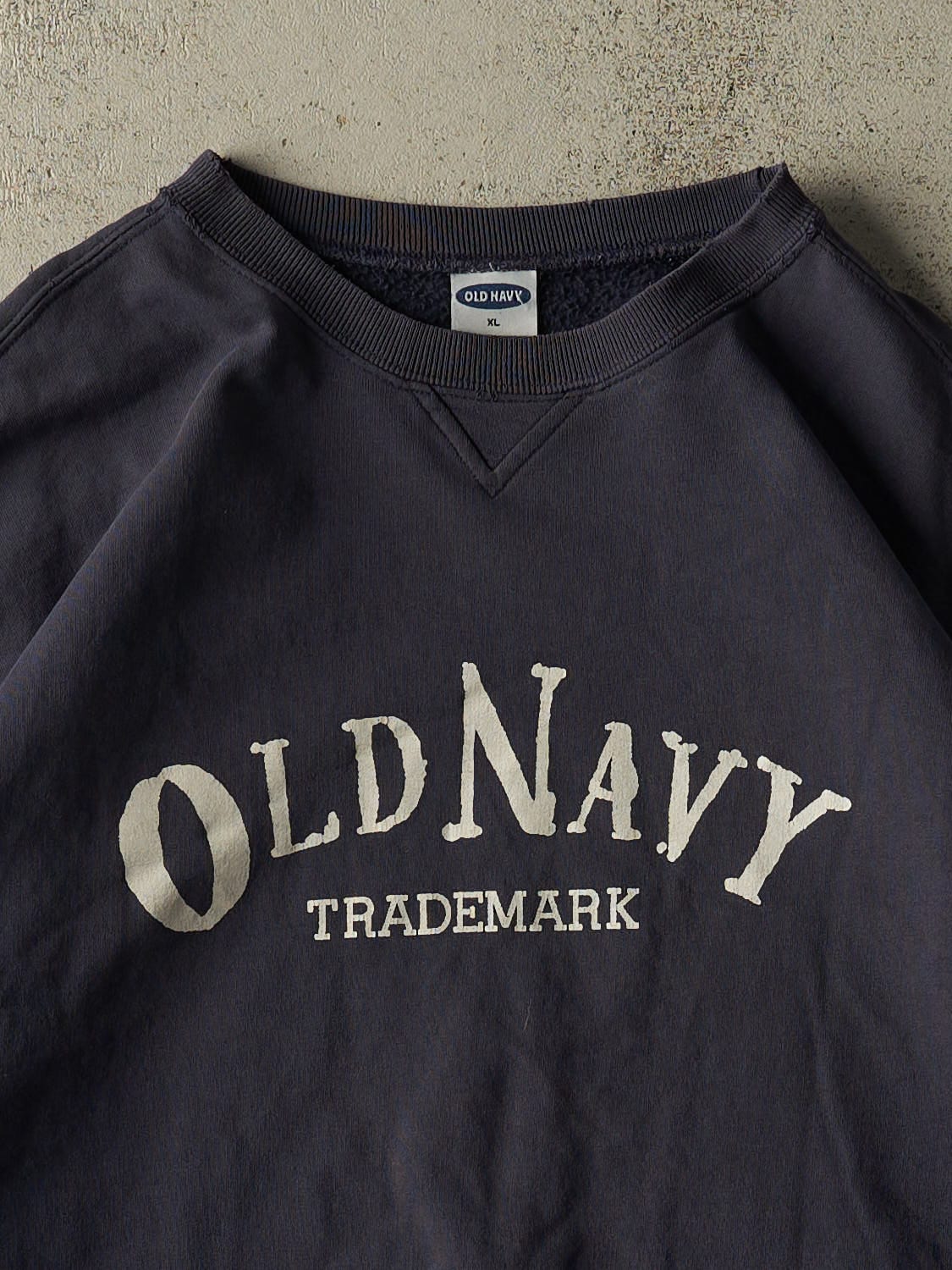 Vintage 90s Navy Blue Old Navy Crewneck (XL/XXL) - Image 2