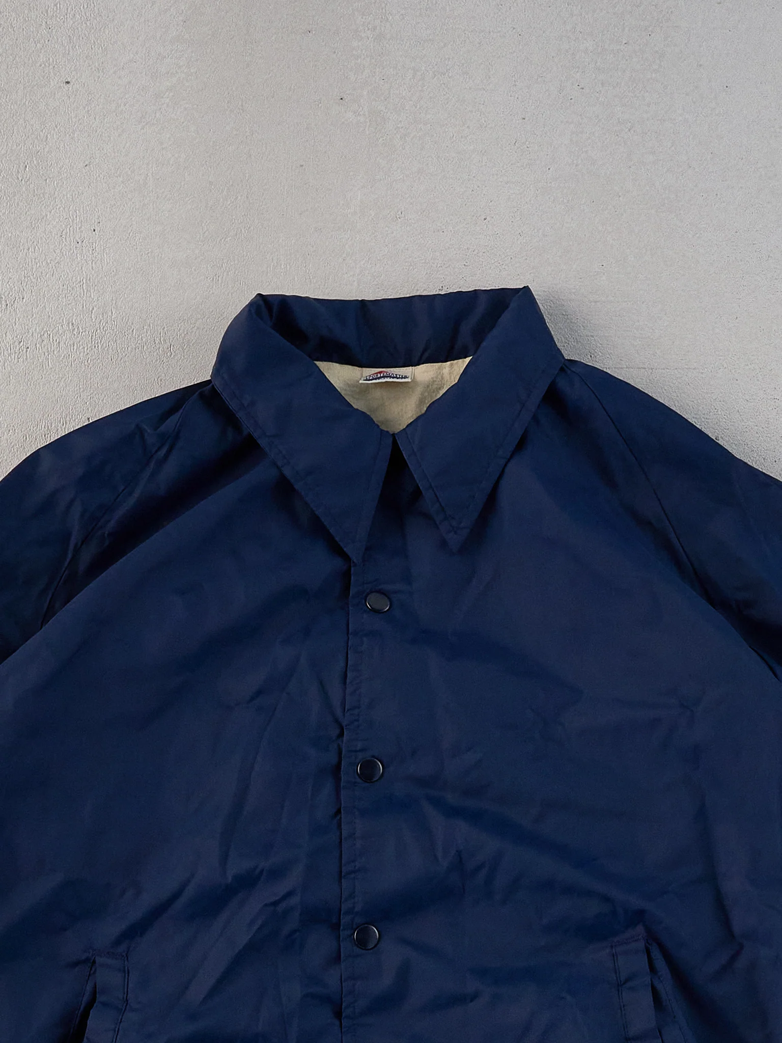 Vintage 90s Navy Blue Ole Miss Collared Button Up (L) - Image 3