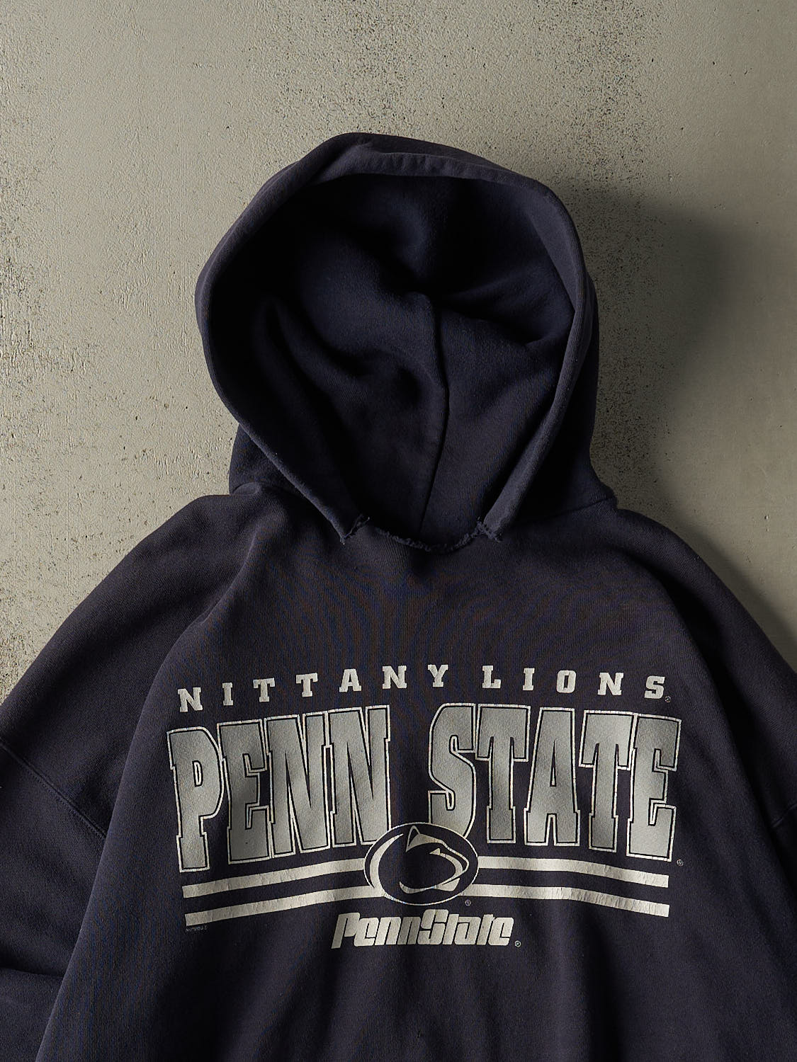 Vintage 90s Navy Blue Penn State University Hoodie (XL/XXL) - Image 2