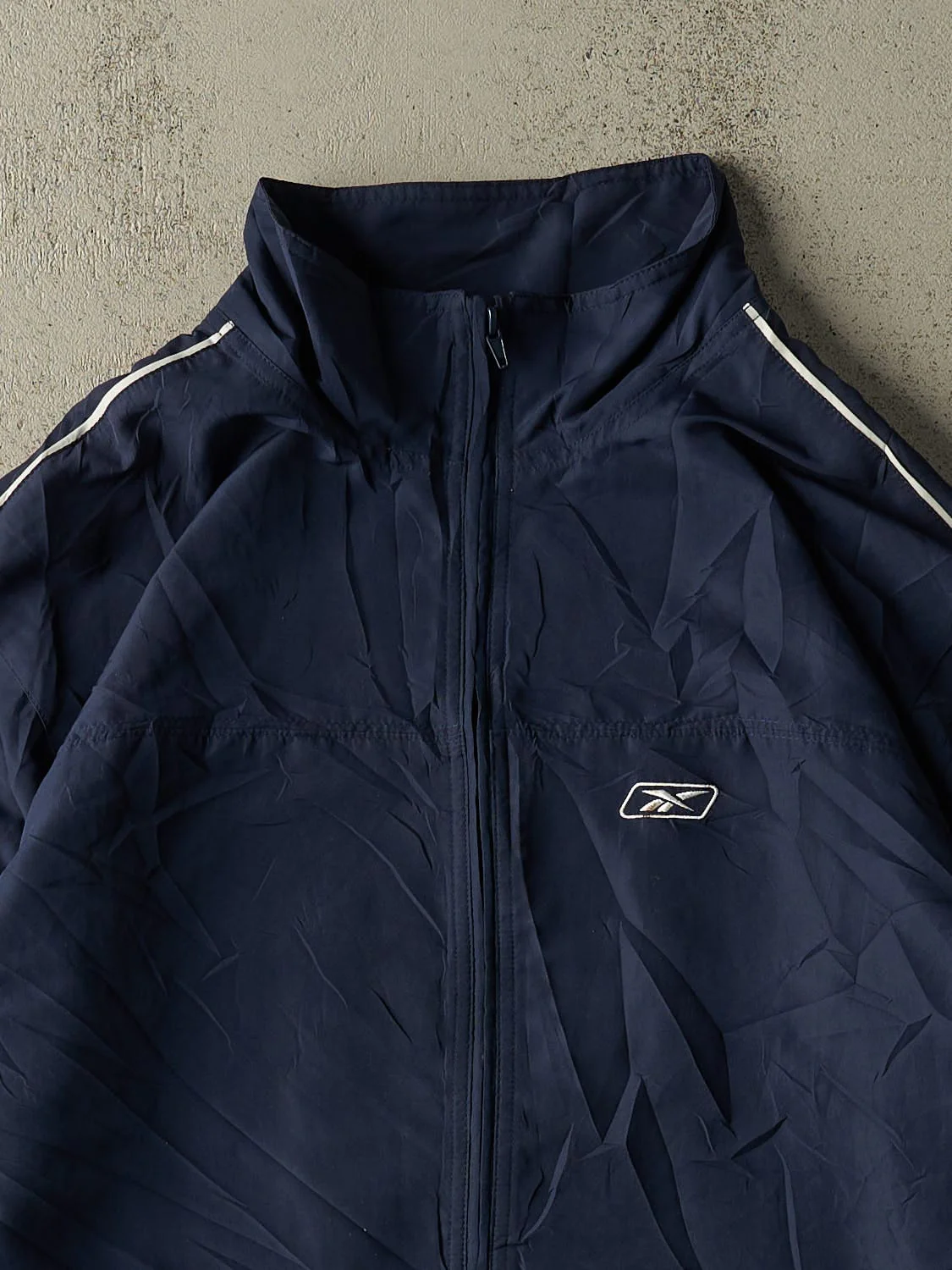 Vintage 90s Navy Blue Reebok Windbreaker Jacket (XXL/XXXL) - Image 2