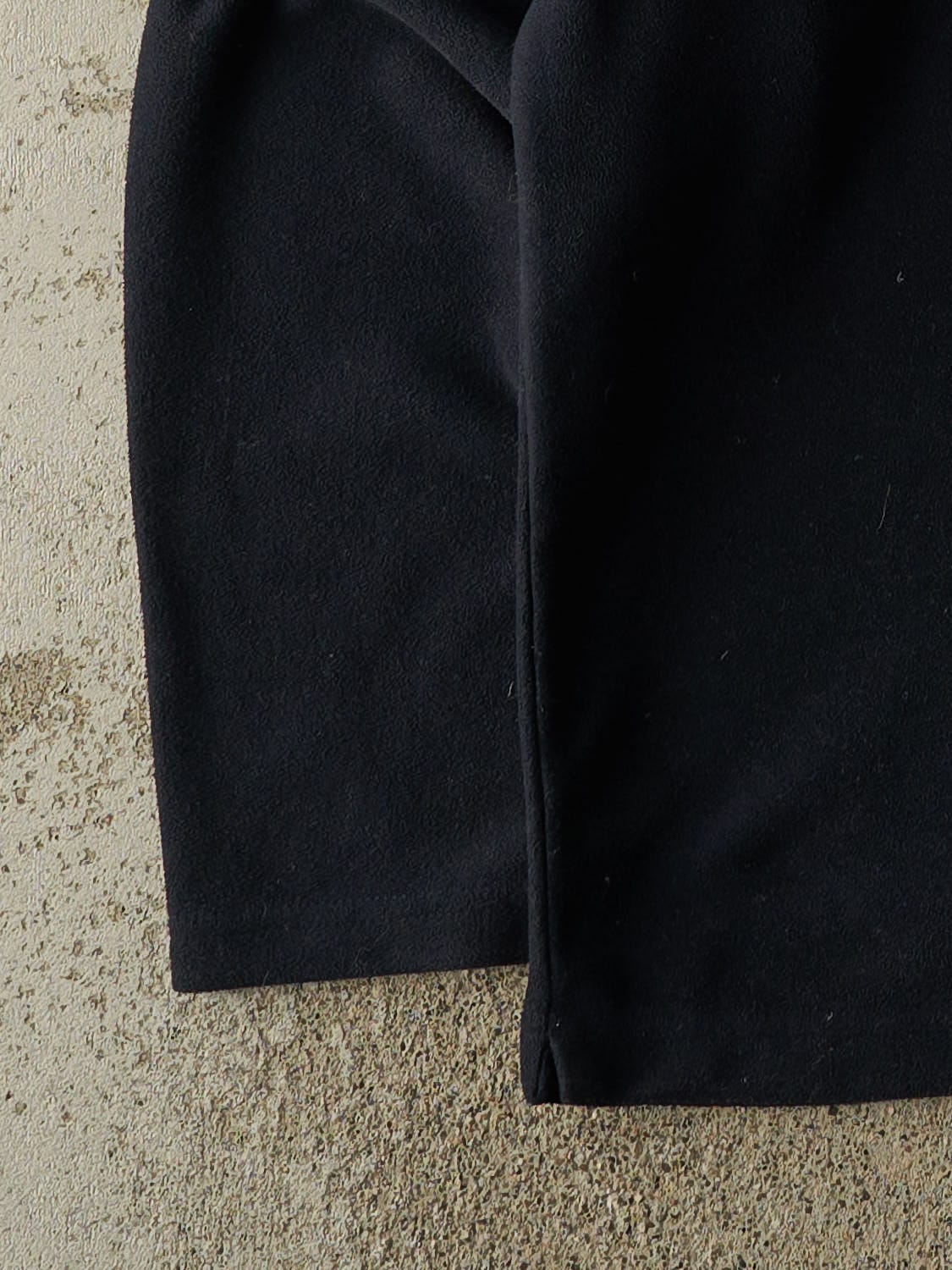 Vintage Y2K Navy Blue Roots Embroidered Fleece Quarter Zip Sweater (M/L) - Image 3