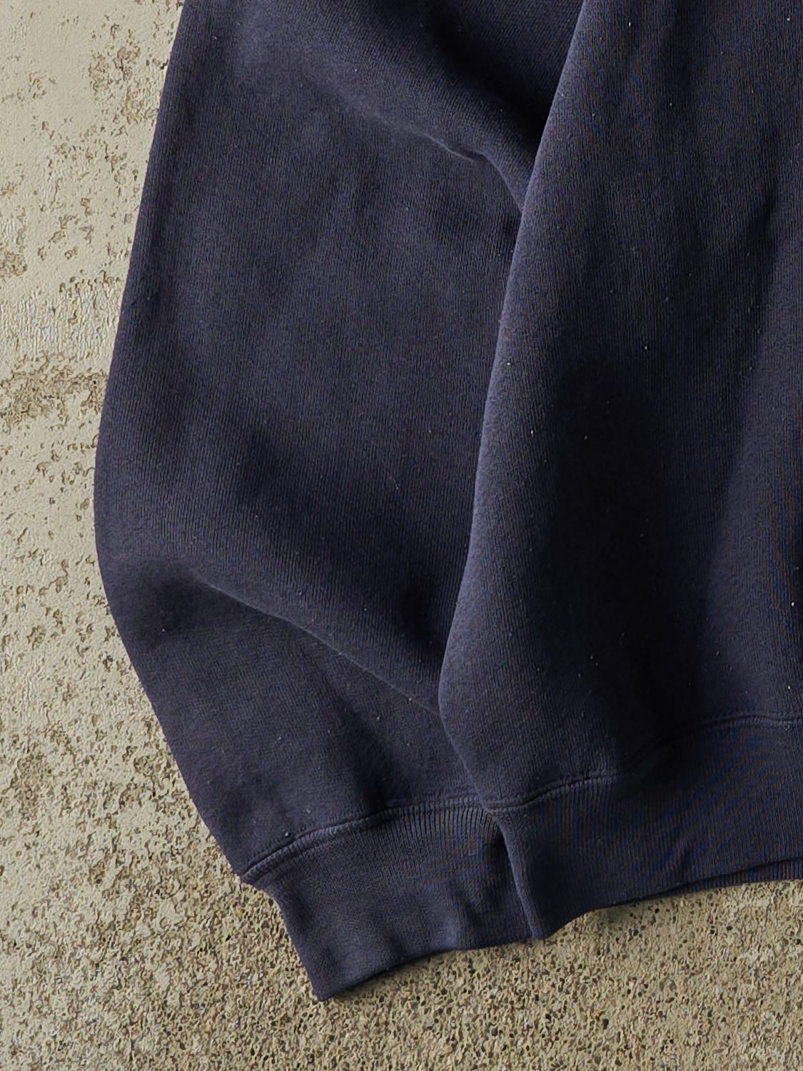 Vintage 90s Navy Blue Russell Athletic Blank Crewneck (L/XL) - Image 3