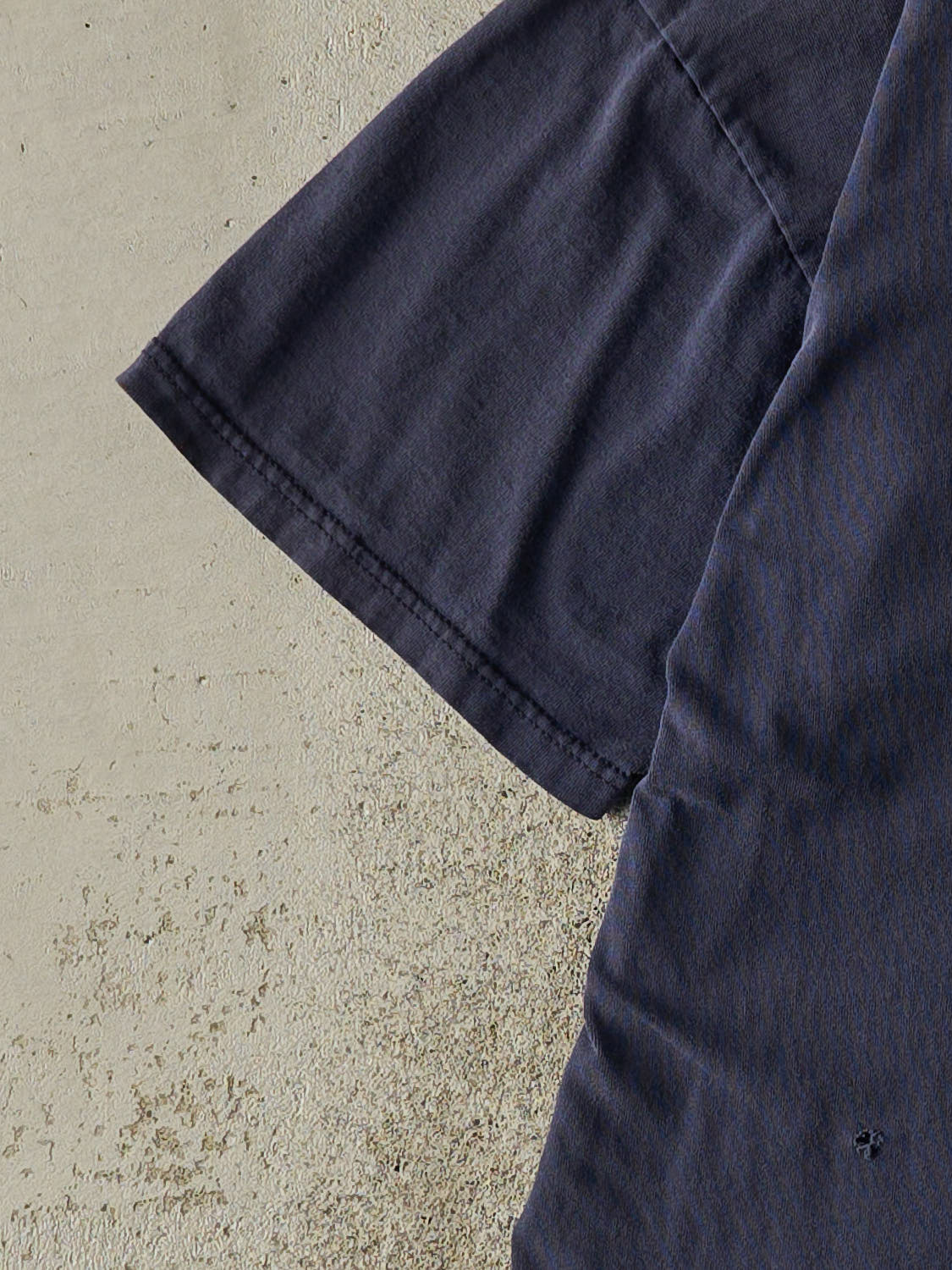 Vintage 90s Navy Blue Russell Athletic Blank Tee (L) - Image 3