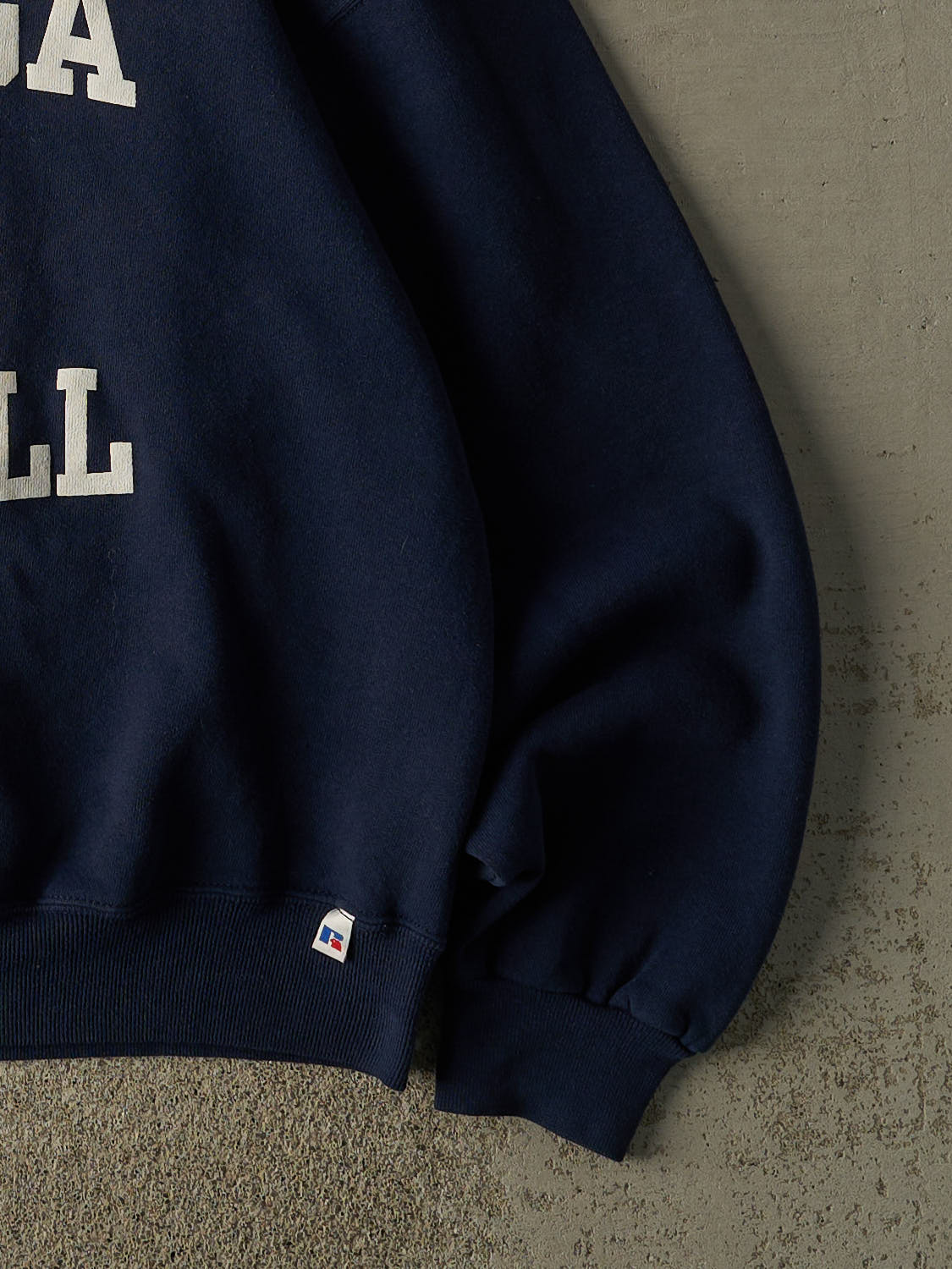 Vintage 90s Navy Blue Russell Athletic Gonzaga University Baseball Crewneck (L/XL) - Image 4