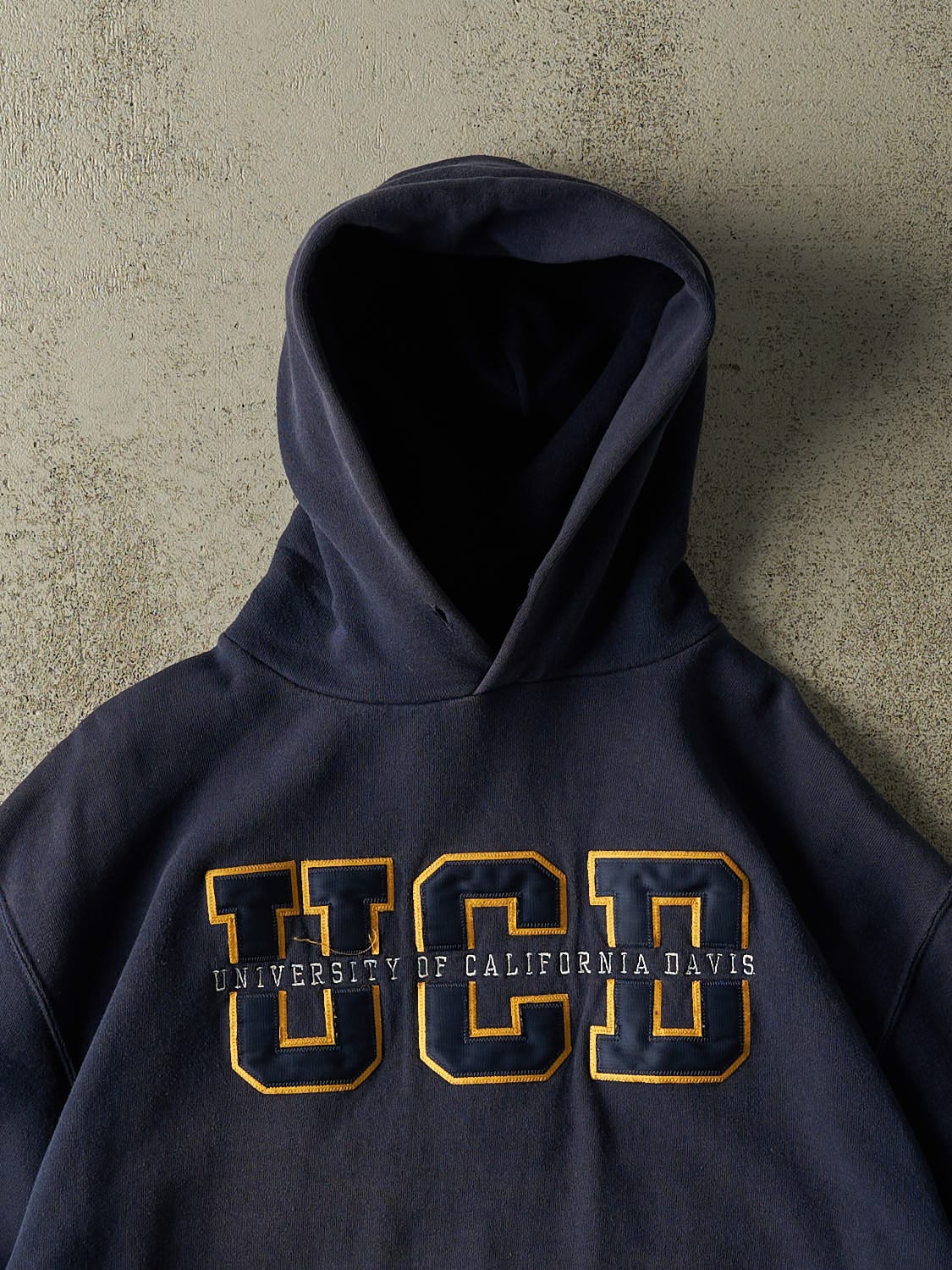 Vintage Y2K Navy Blue Russell Athletic University of California Davis Hoodie (M) - Image 2