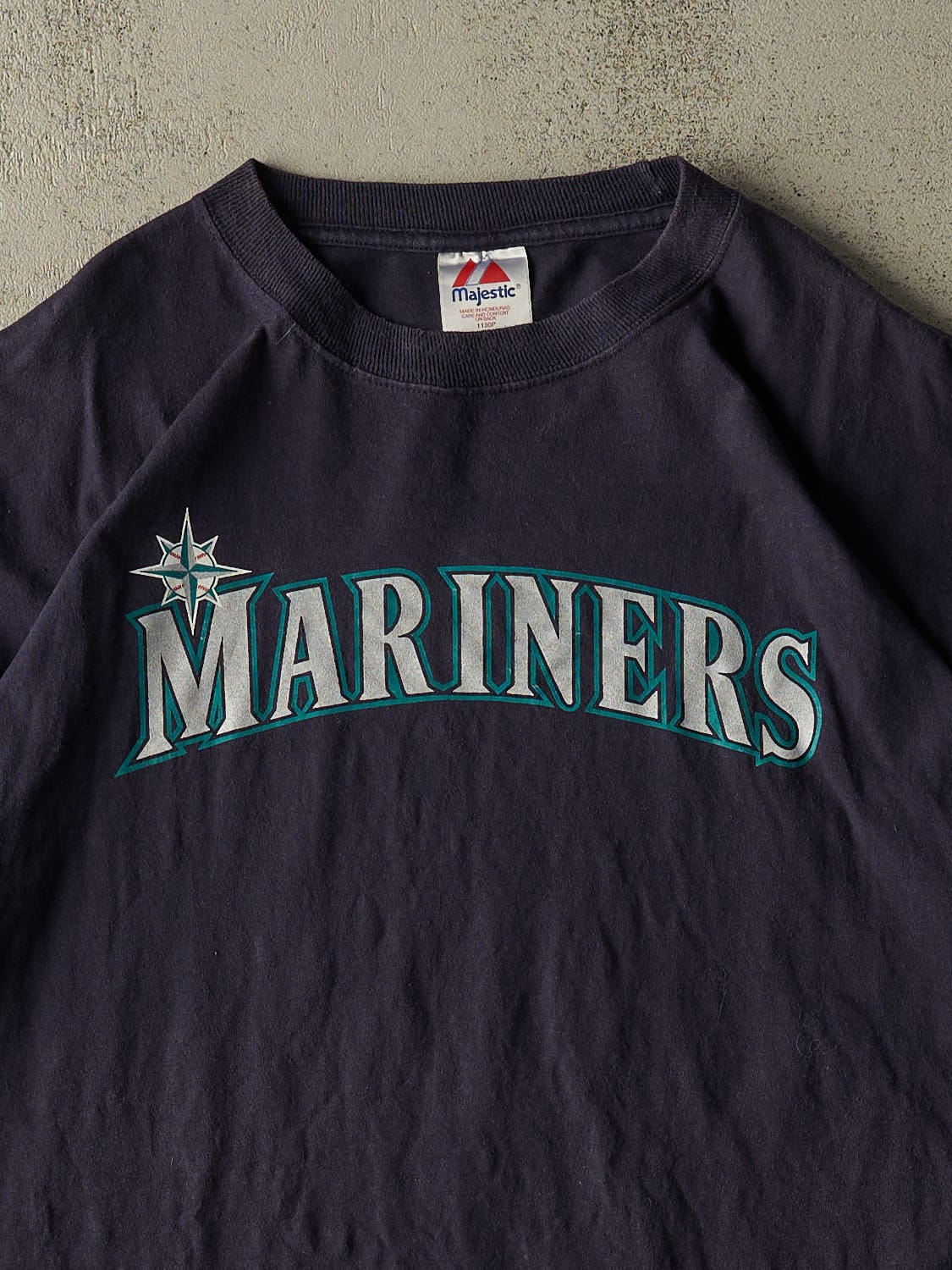 Vintage 90s Navy Blue Seattle Mariners Tee (XXL) - Image 2