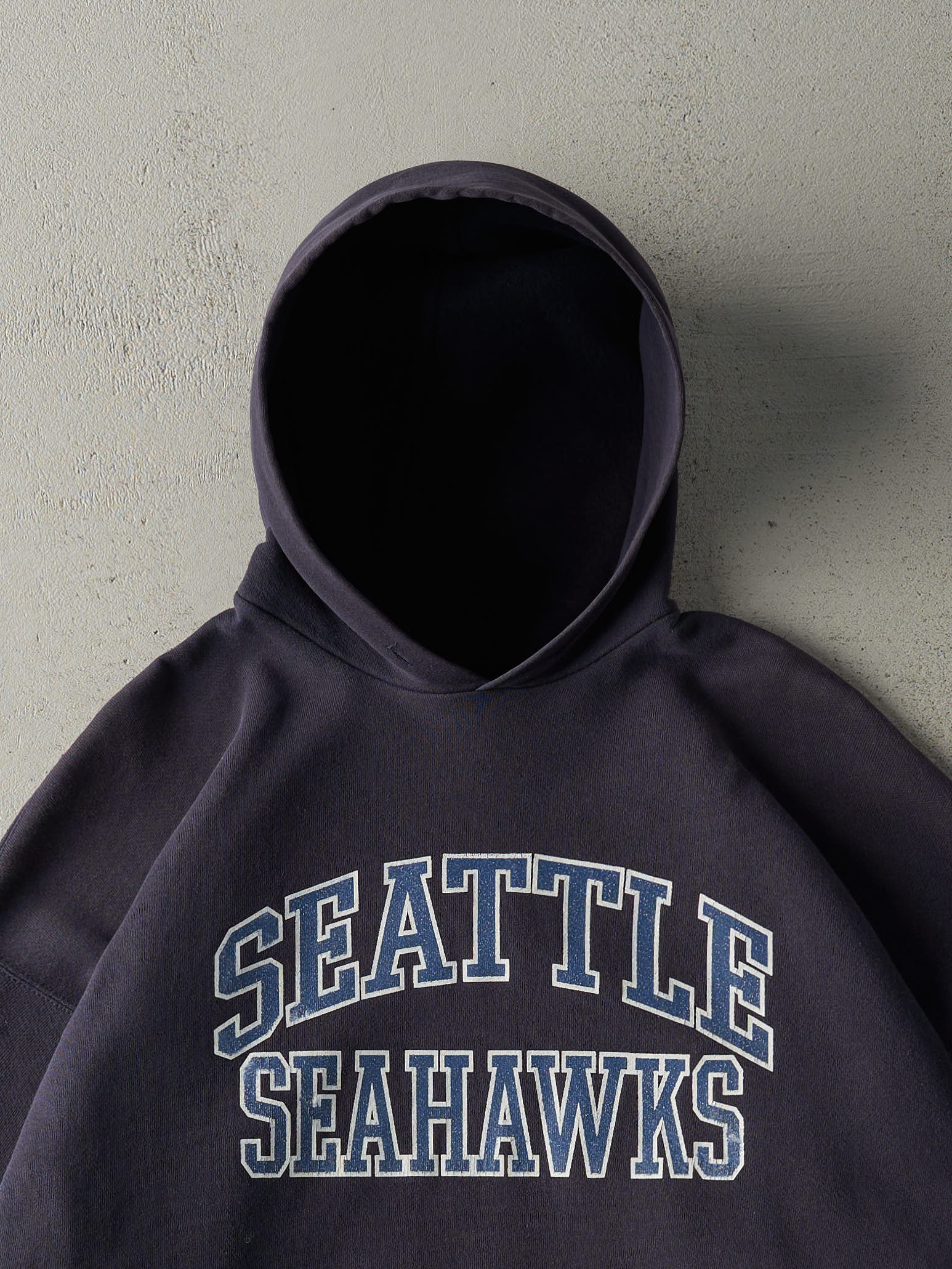 Vintage 90s Navy Blue Seattle Seahawks Hoodie (XXL) - Image 3