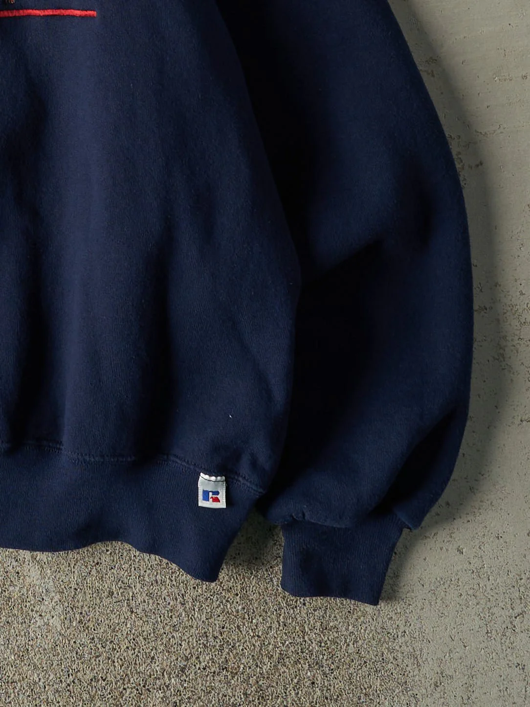Vintage 90s Navy Blue Spring Arbor College Russell Athletic Crewneck (L/XL) - Image 3