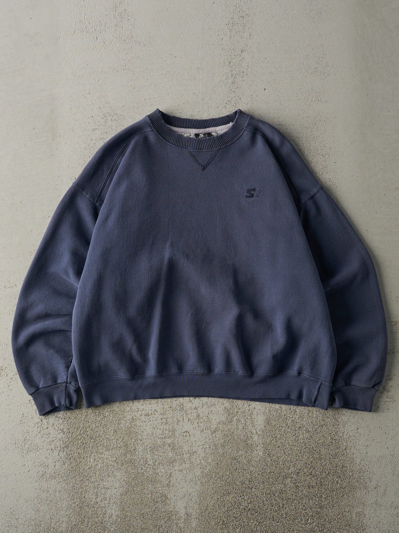 Vintage 90s Navy Blue Starter Boxy Crewneck (L)