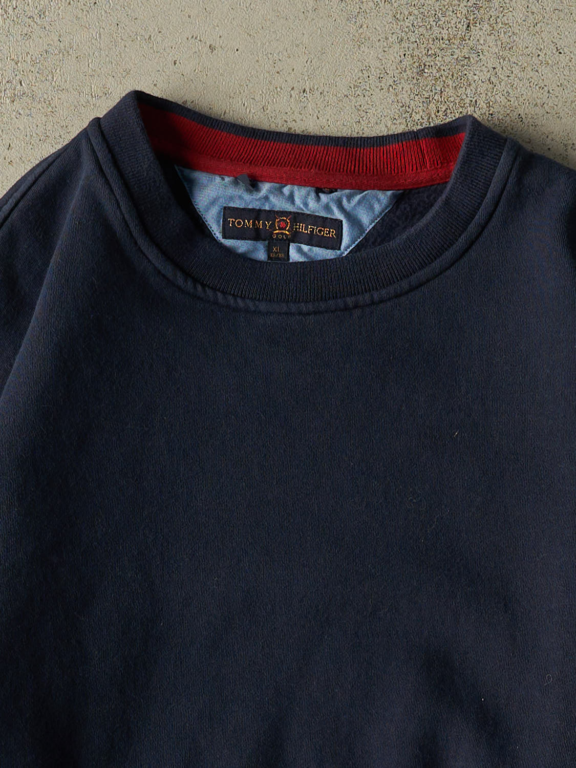Vintage 90s Navy Blue Tommy Hilfiger Golf Crewneck (L/XL) - Image 3