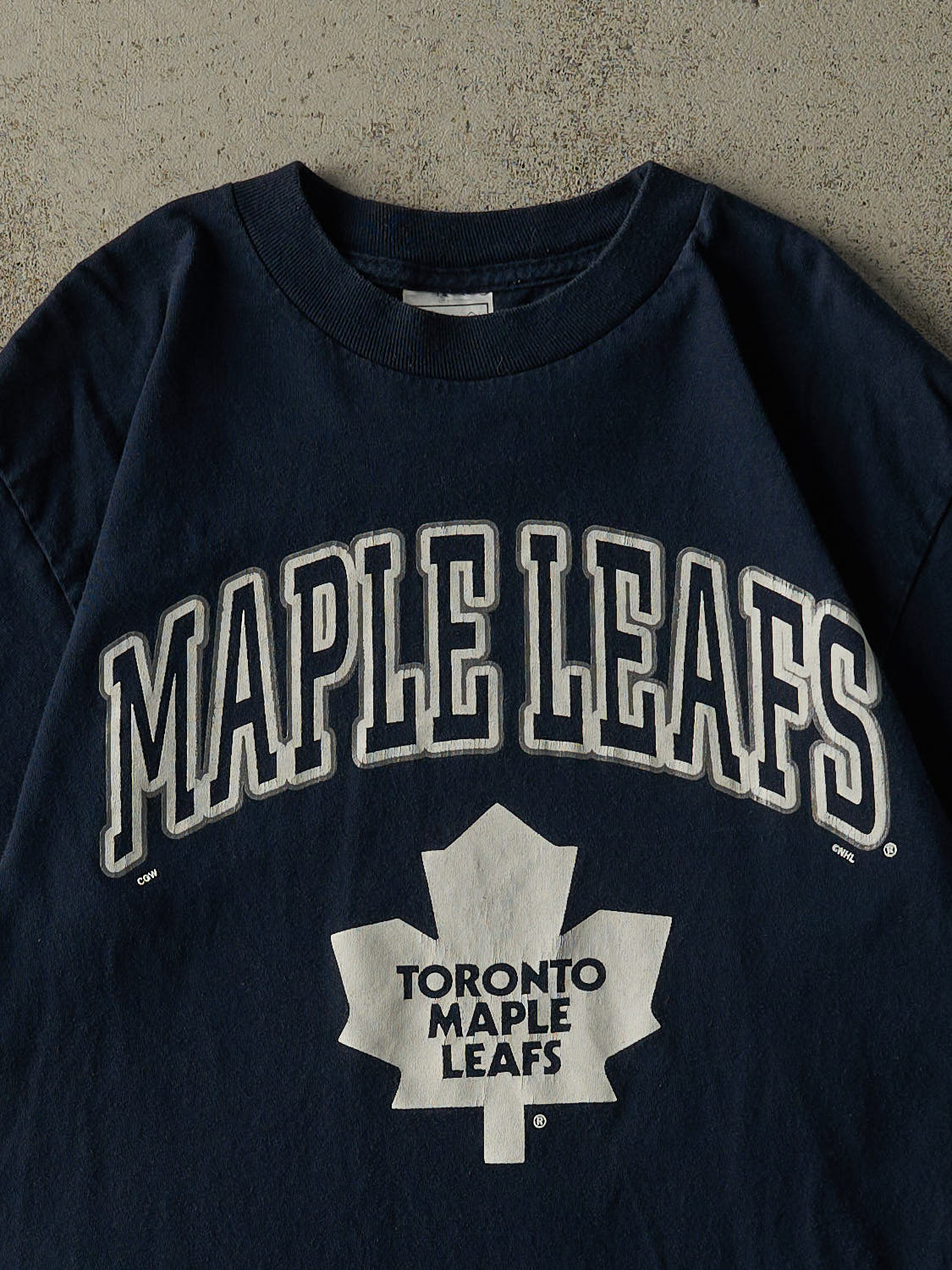 Vintage 90s Navy Blue Toronto Maple Leafs Tee (M/L) - Image 2
